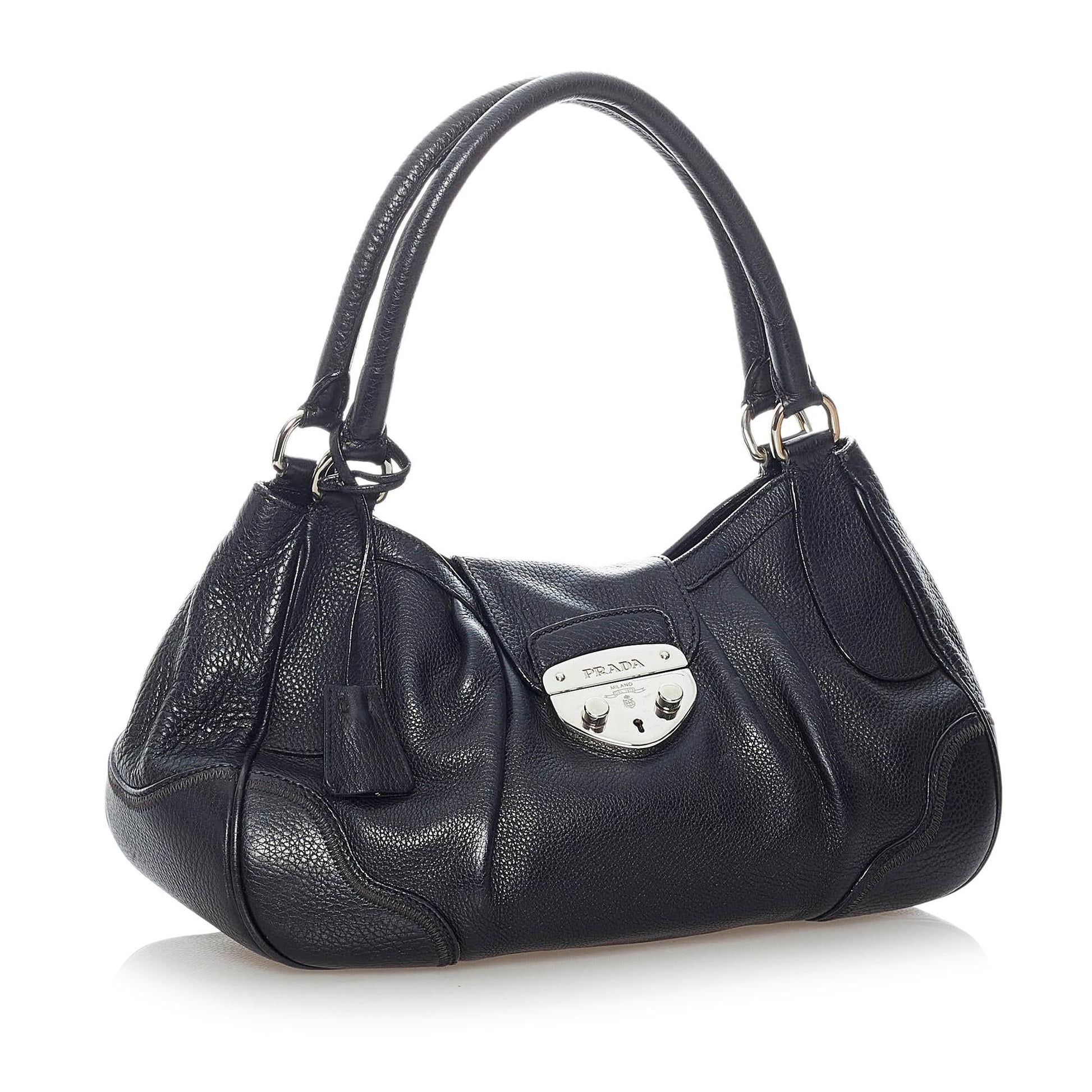 Prada Sound Lock Shoulder Bag Shg Leather Bag Shg 31380