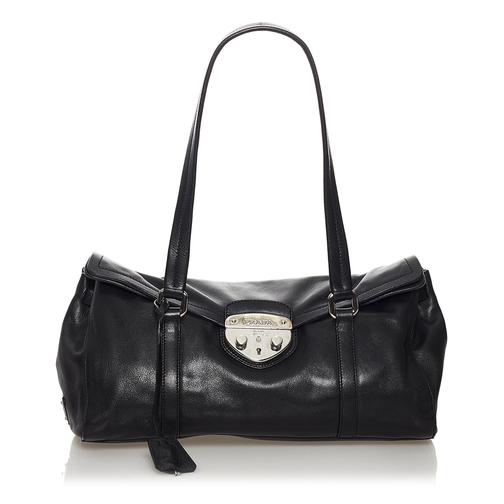 Prada Sound Lock Shoulder Bag Shg Leather Bag Shg 31442