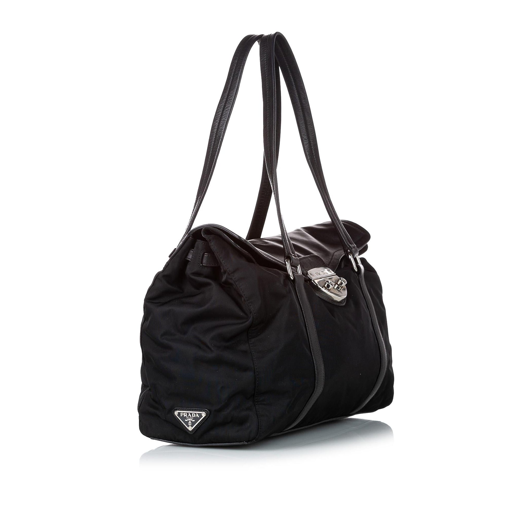 Prada Sound Lock Tessuto Tote Bag Shg