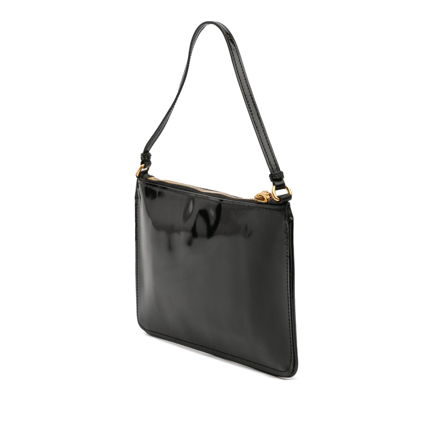 Prada Spazzolato Bow Pochette Shoulder Bag