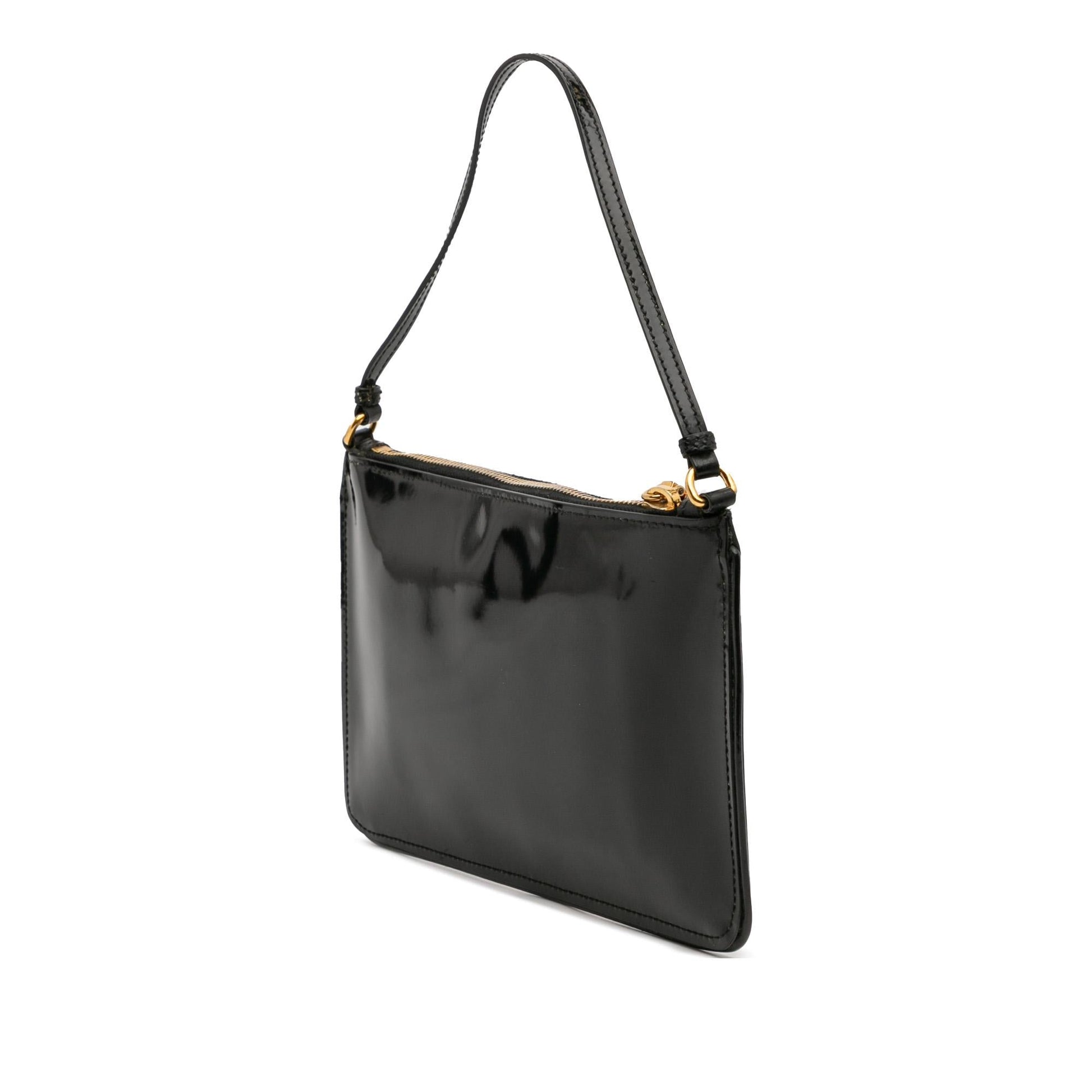 Prada Spazzolato Bow Pochette Shoulder Bag