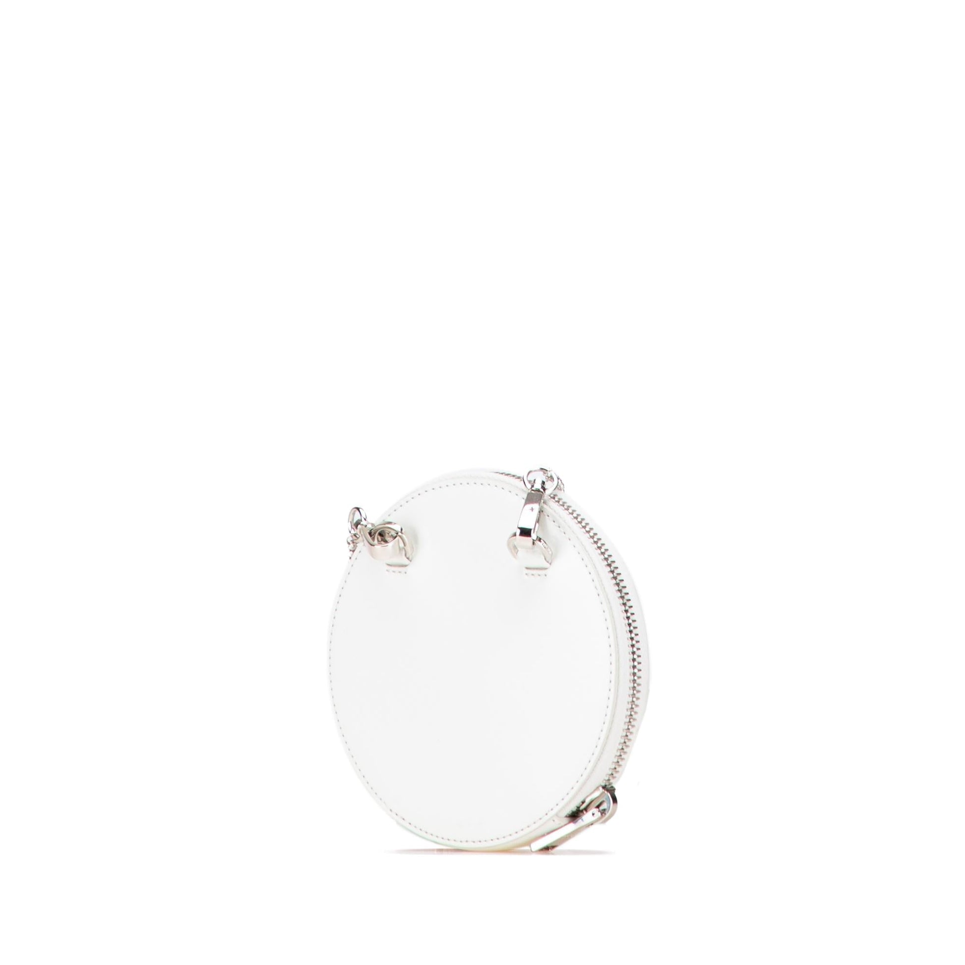 Prada Spazzolato Round Coin Crossbody Chain Crossbody Bag