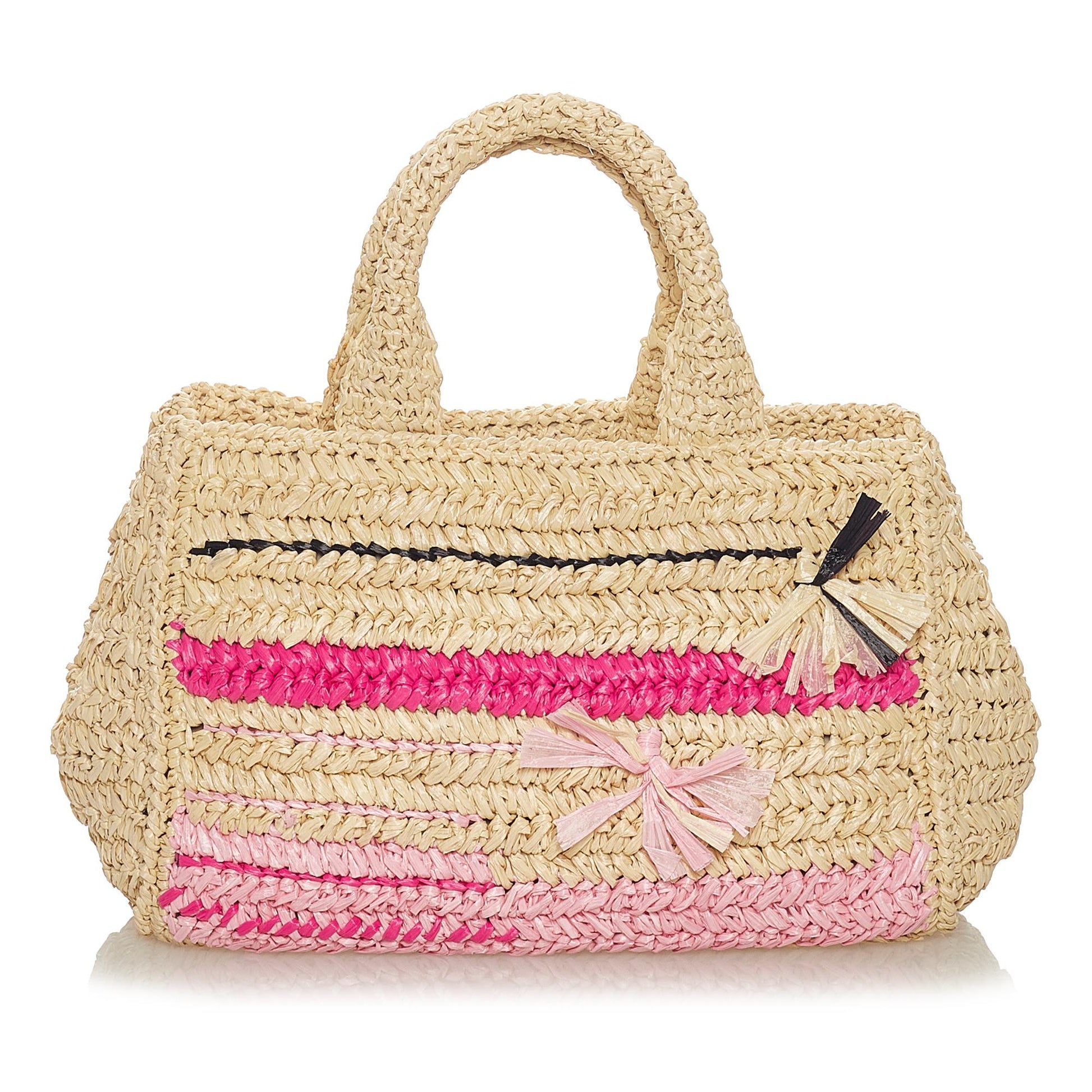 Prada Straw Satchel Shg Satchel Bag
