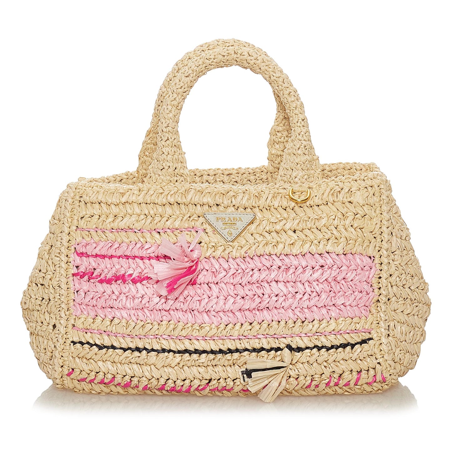 Prada Straw Satchel Shg Satchel Bag