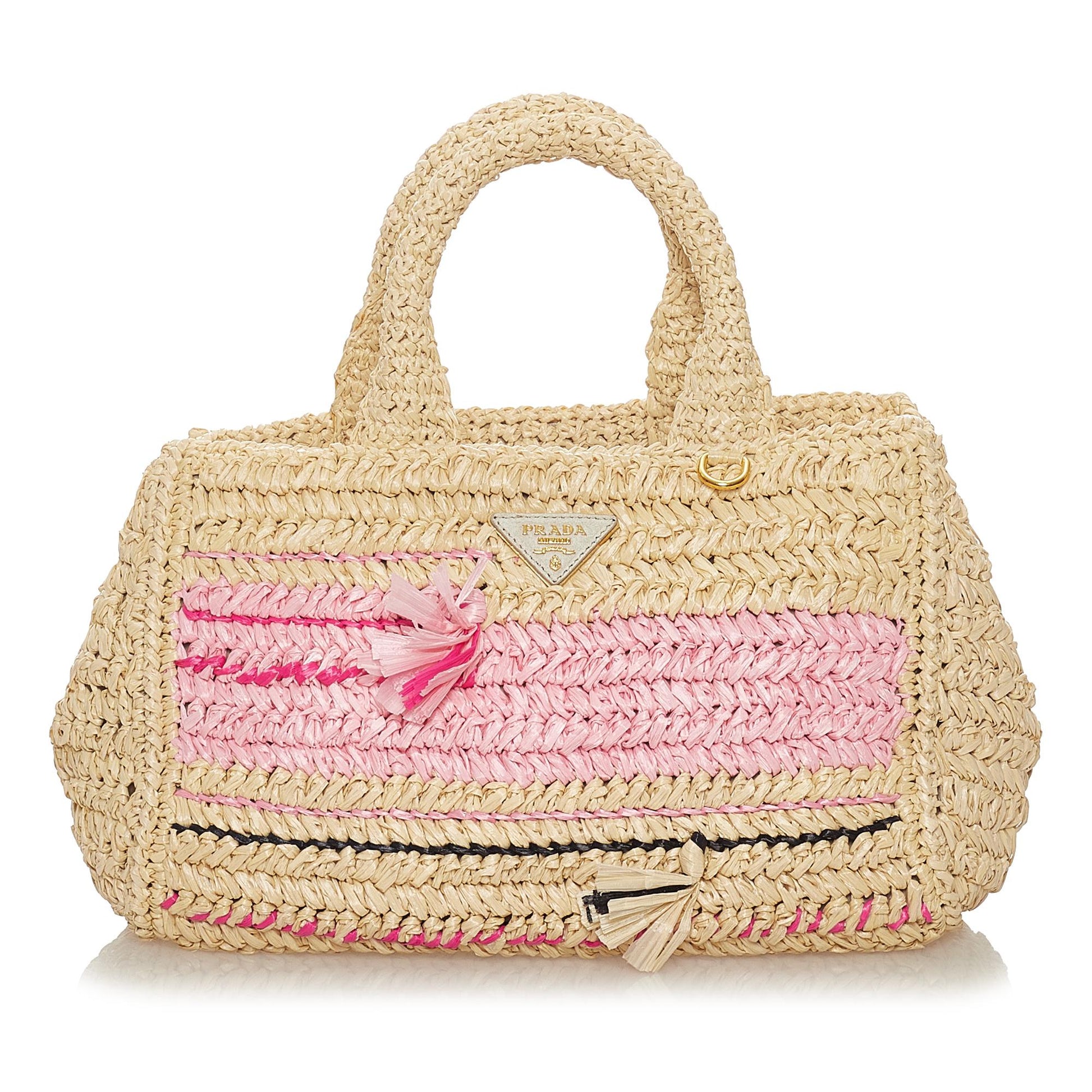 Prada Straw Satchel Shg Satchel Bag