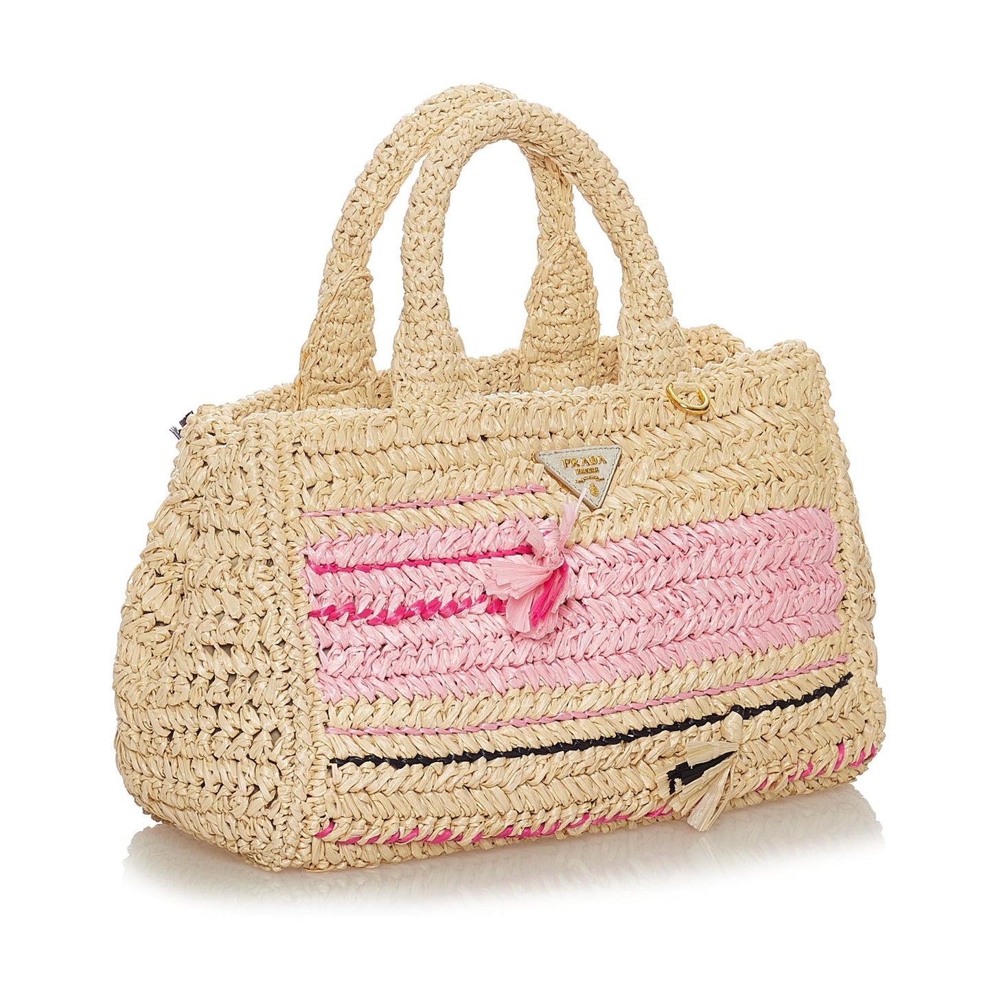 Prada Straw Satchel Shg Satchel Bag