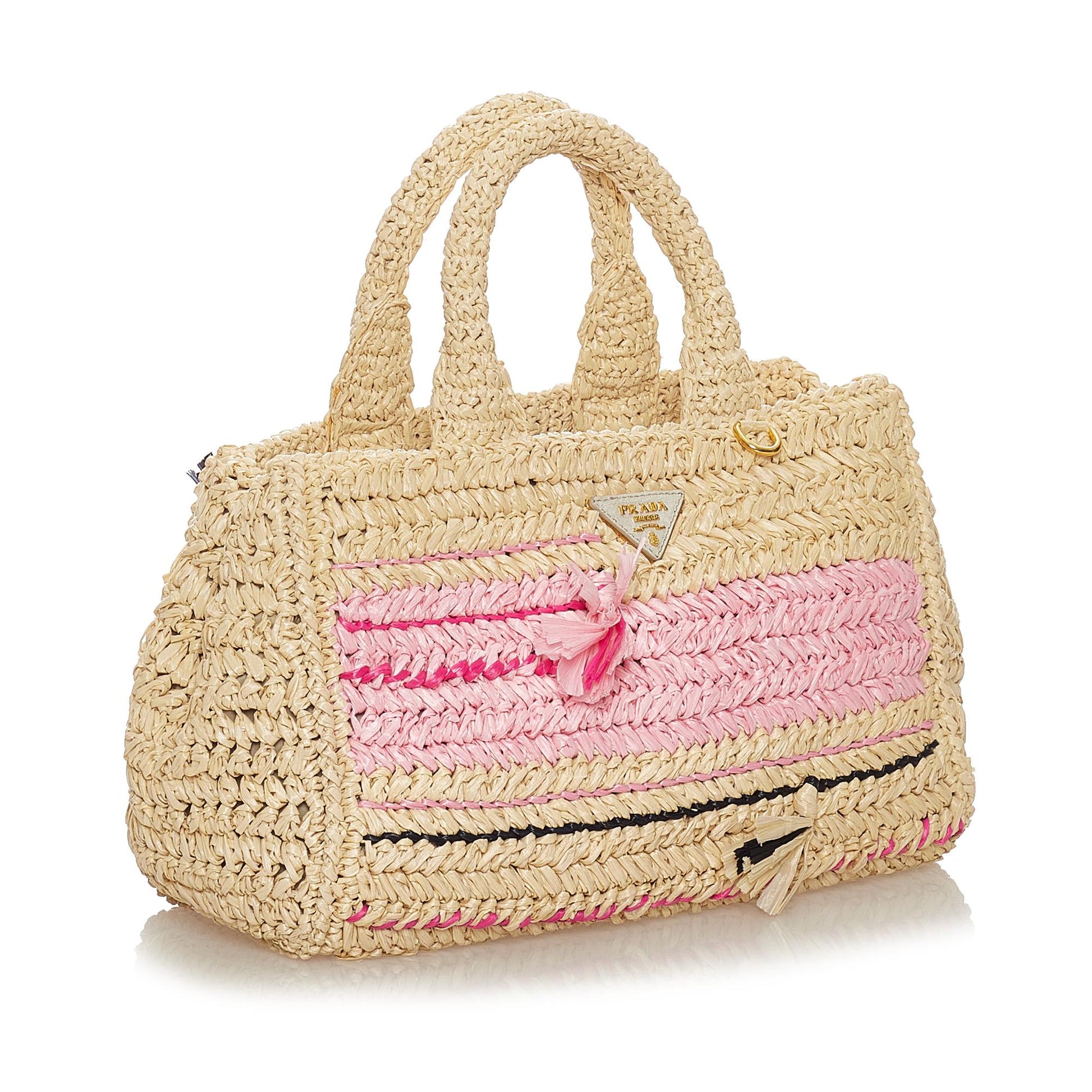 Prada Straw Satchel Shg Satchel Bag