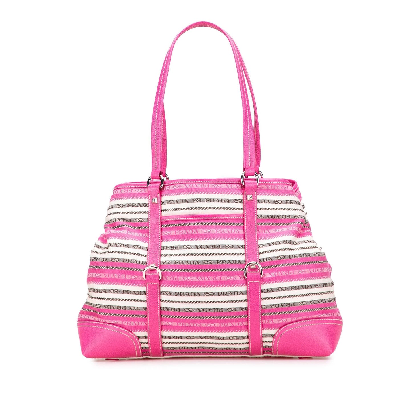 Prada Striped Jacquard Tote Tote Bag