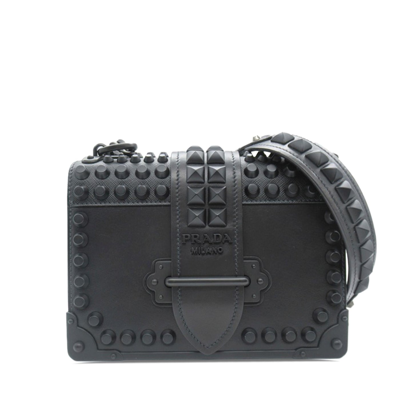 Prada Studded Cahier Crossbody Bag Shg Edckom