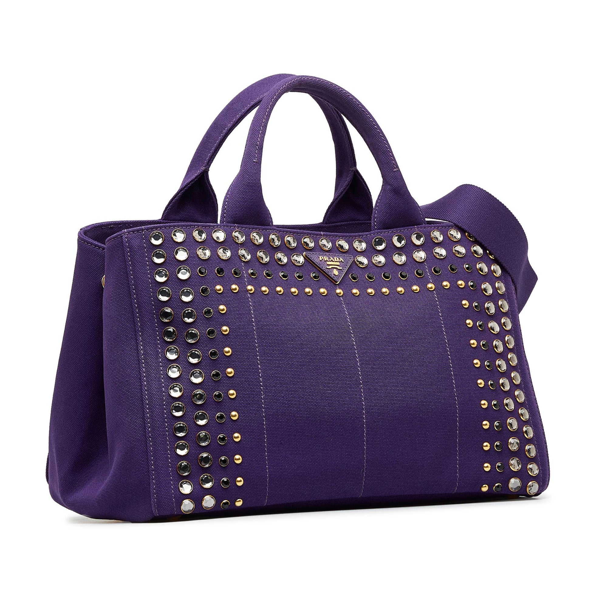 Prada Studded Canapa Satchel Shg Iezm8F Satchel Bag