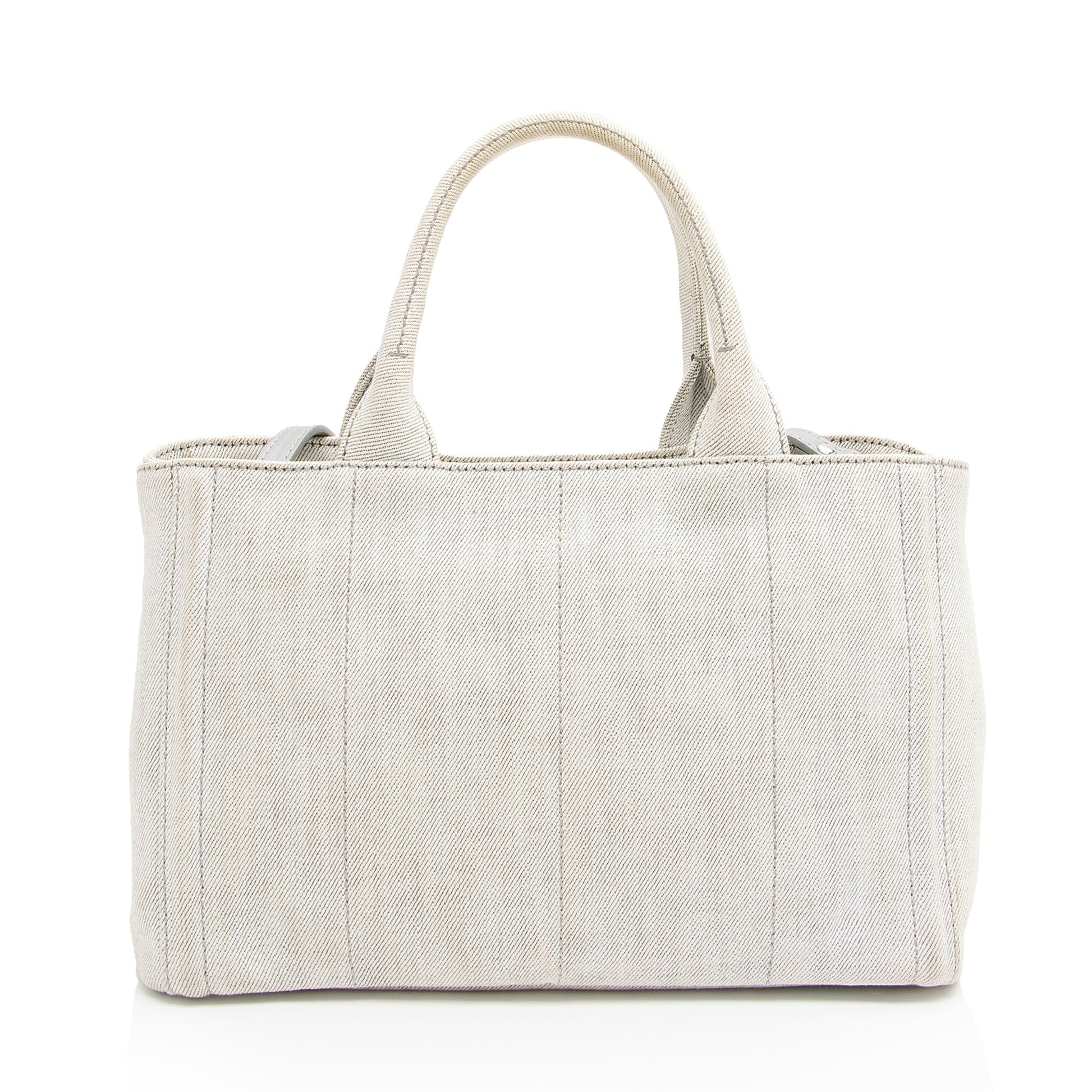Prada Studded Crystal Tote Shf Sqg4Px Denim Tote Bag