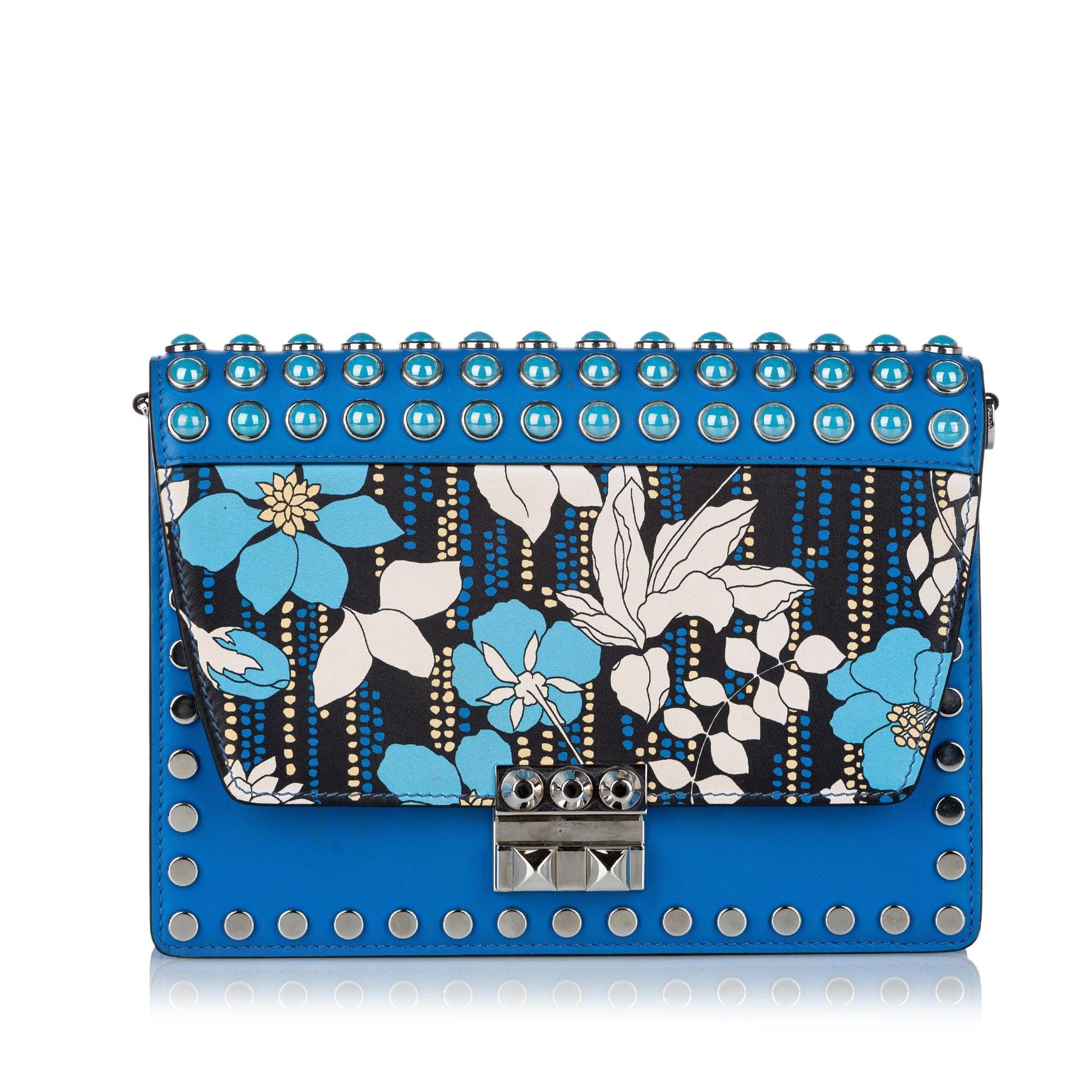 Prada Studded Elektra Crossbody Bag Shg Leather