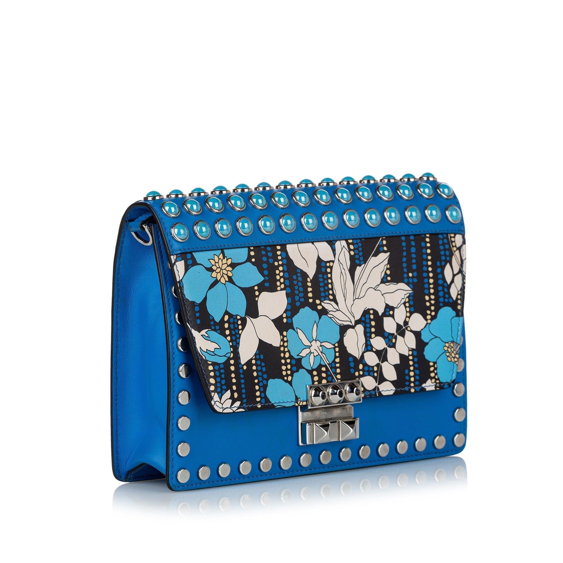 Prada Studded Elektra Crossbody Bag Shg Leather