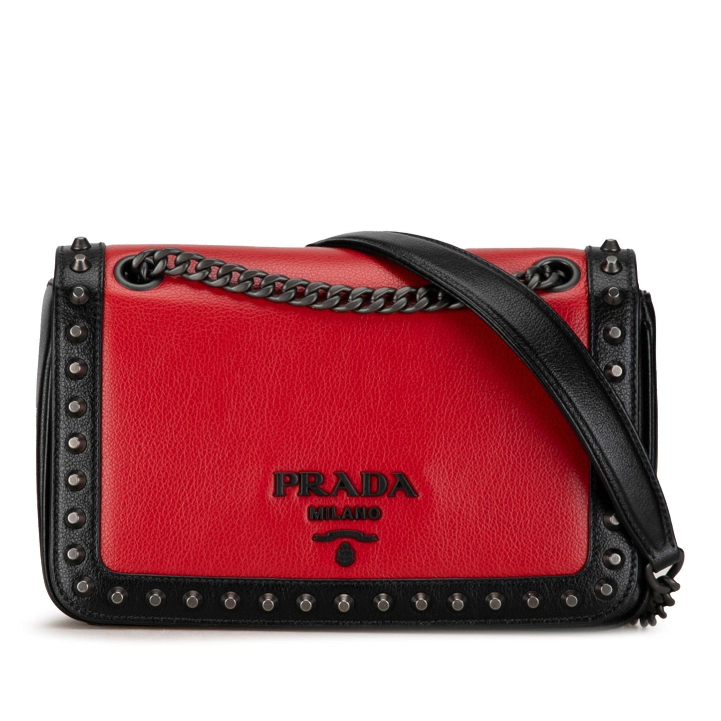 Prada Studded Glace Calf Crossbody Shg Yfmc7A Crossbody Bag