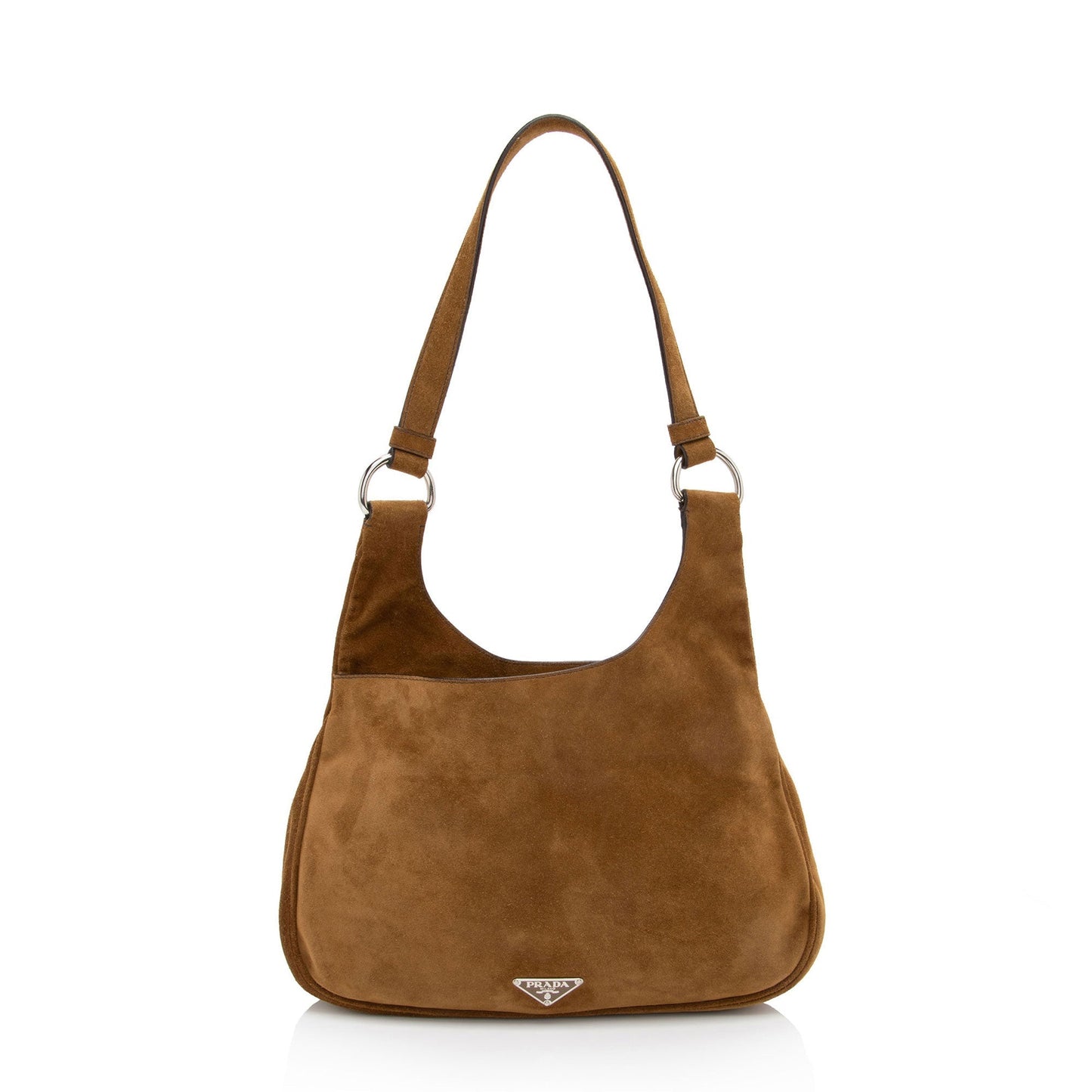 Prada Camoscio Cross Hobo Shf Kpijha Suede Shoulder Bag