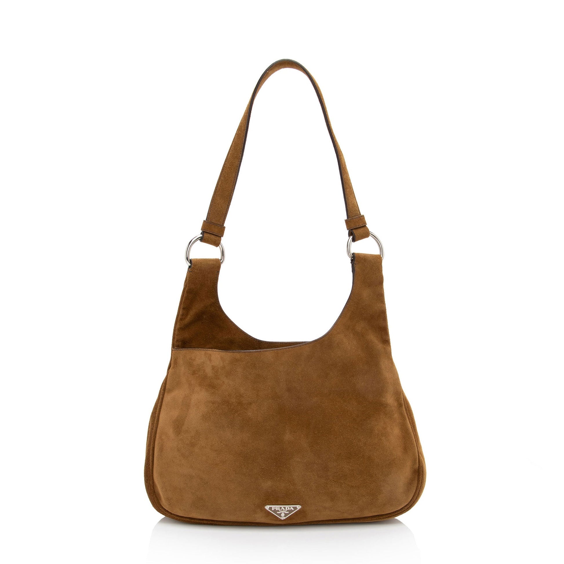 Prada Camoscio Cross Hobo Shf Kpijha Suede Shoulder Bag