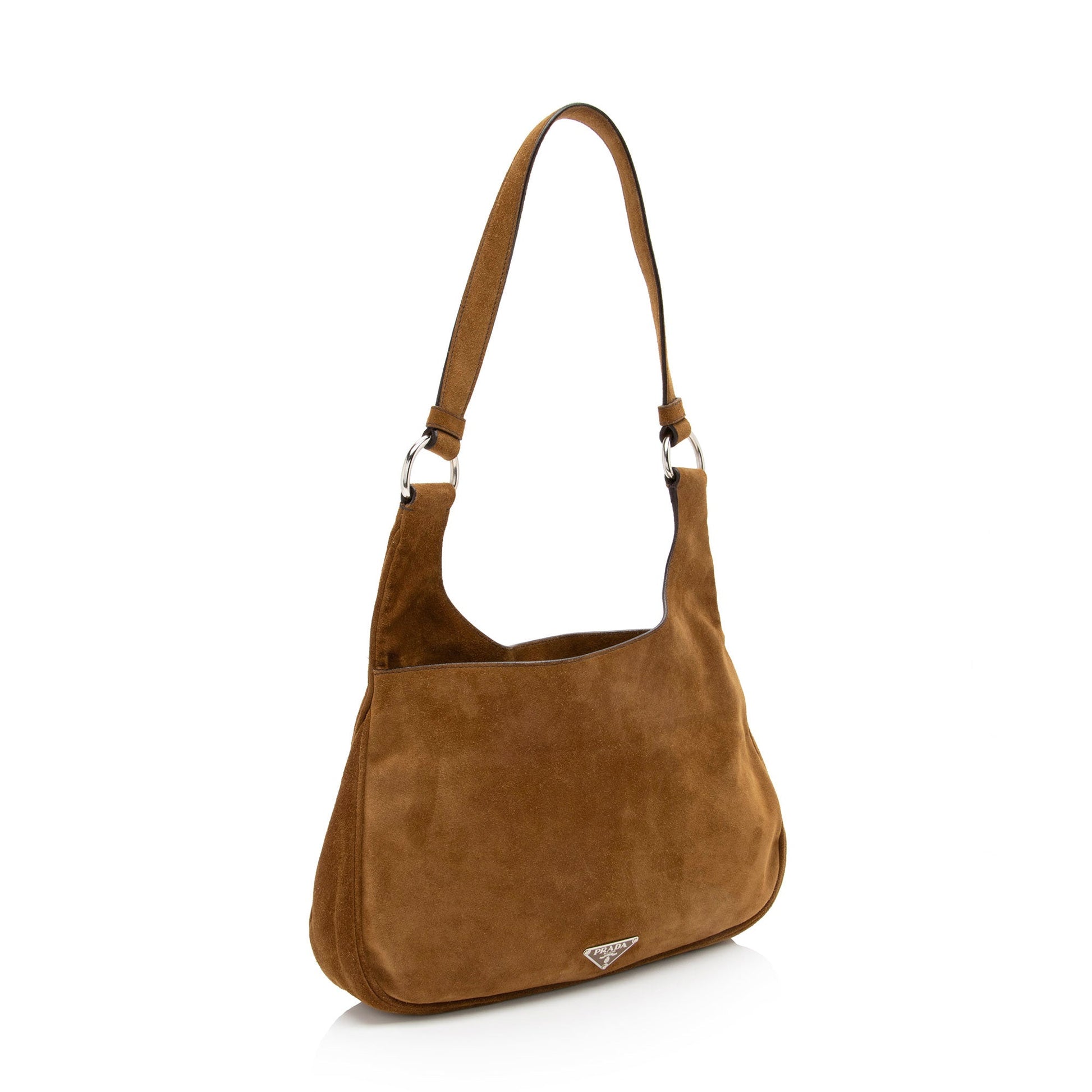 Prada Camoscio Cross Hobo Shf Kpijha Suede Shoulder Bag