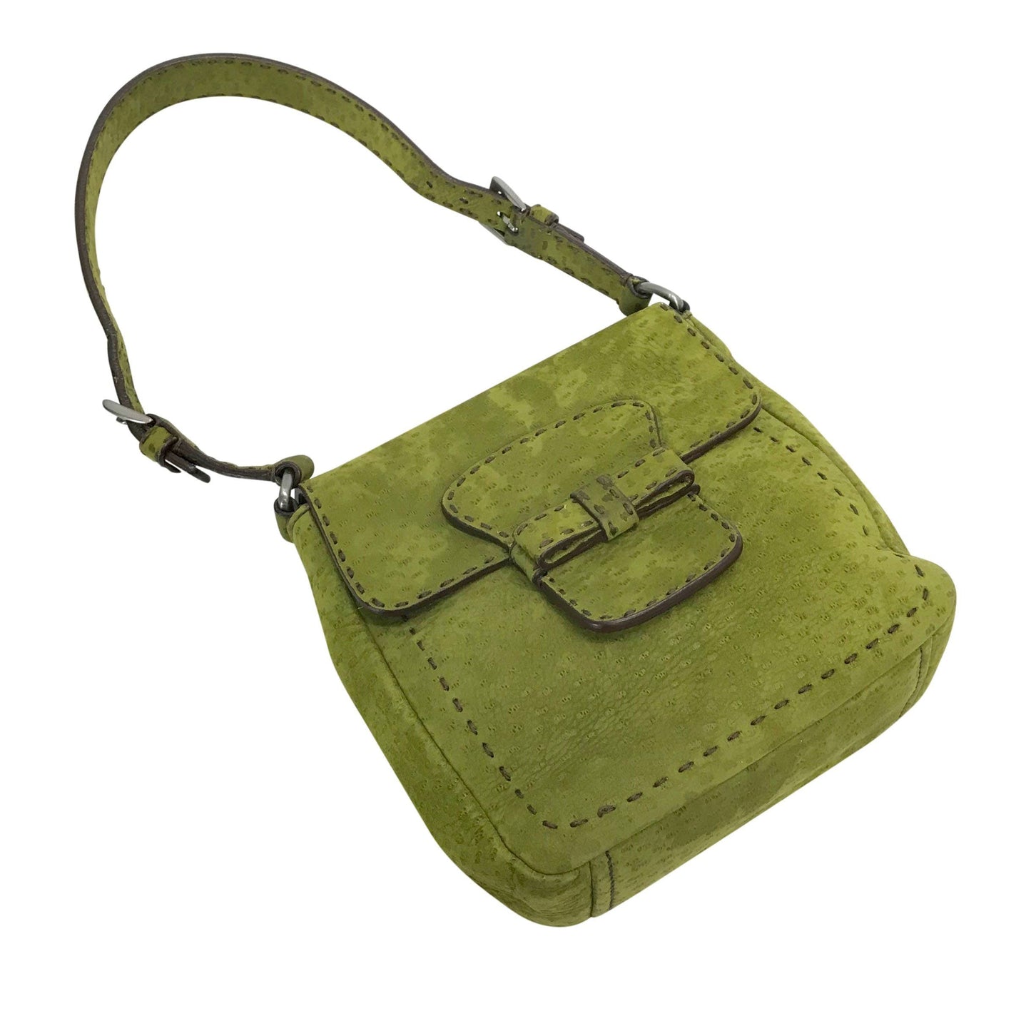 Prada Saddle Shoulder Bag Suede