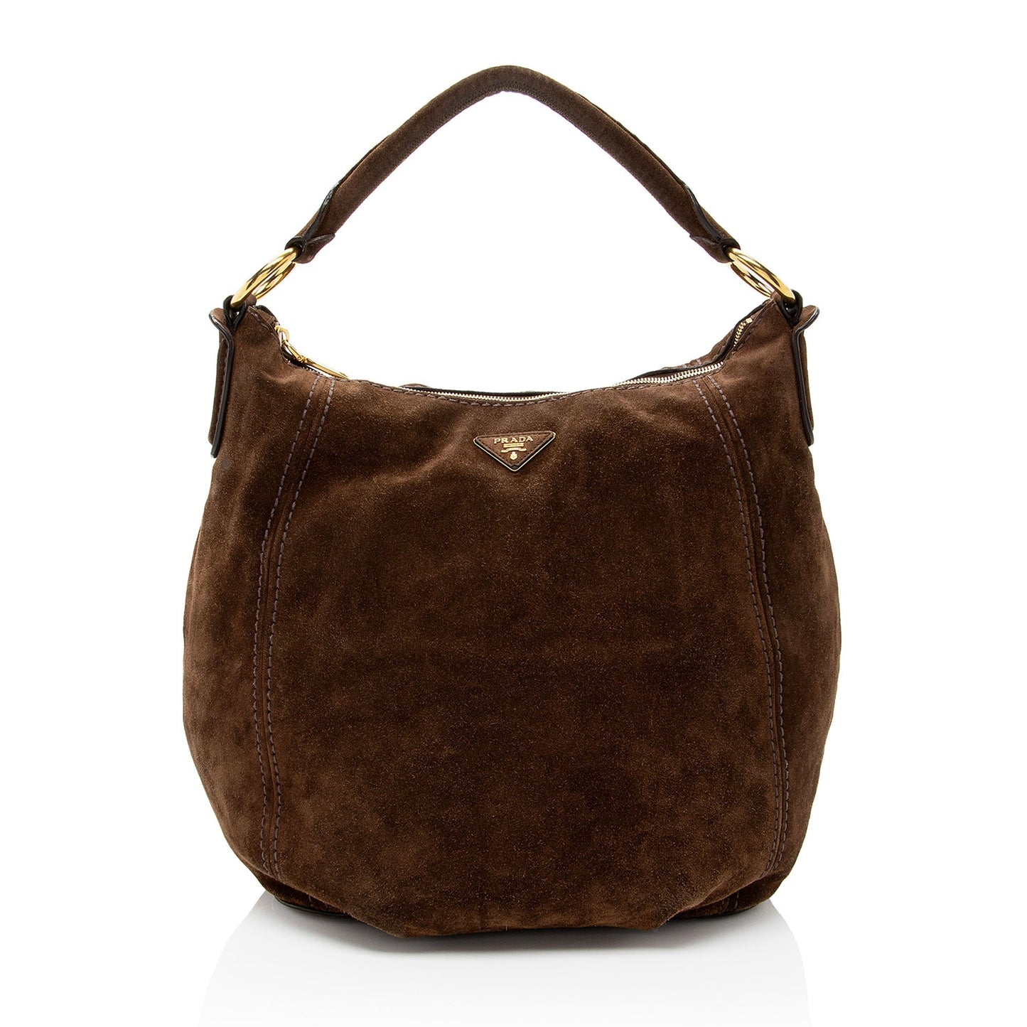 Prada Scamosciato Hobo Shf Hh2Jde Suede Shoulder Bag