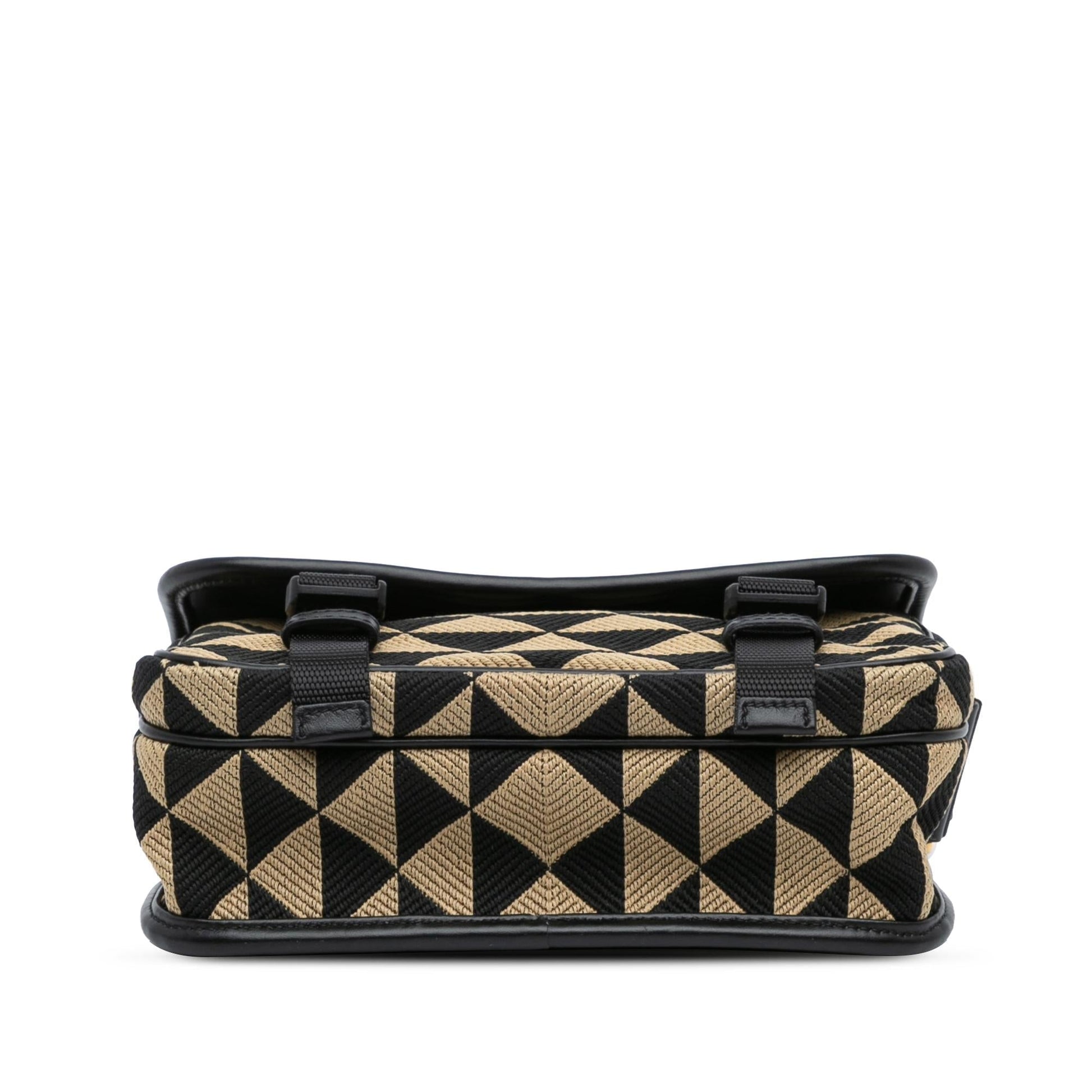 Prada Symbole Double Buckle Messenger Bag Crossbody Bag