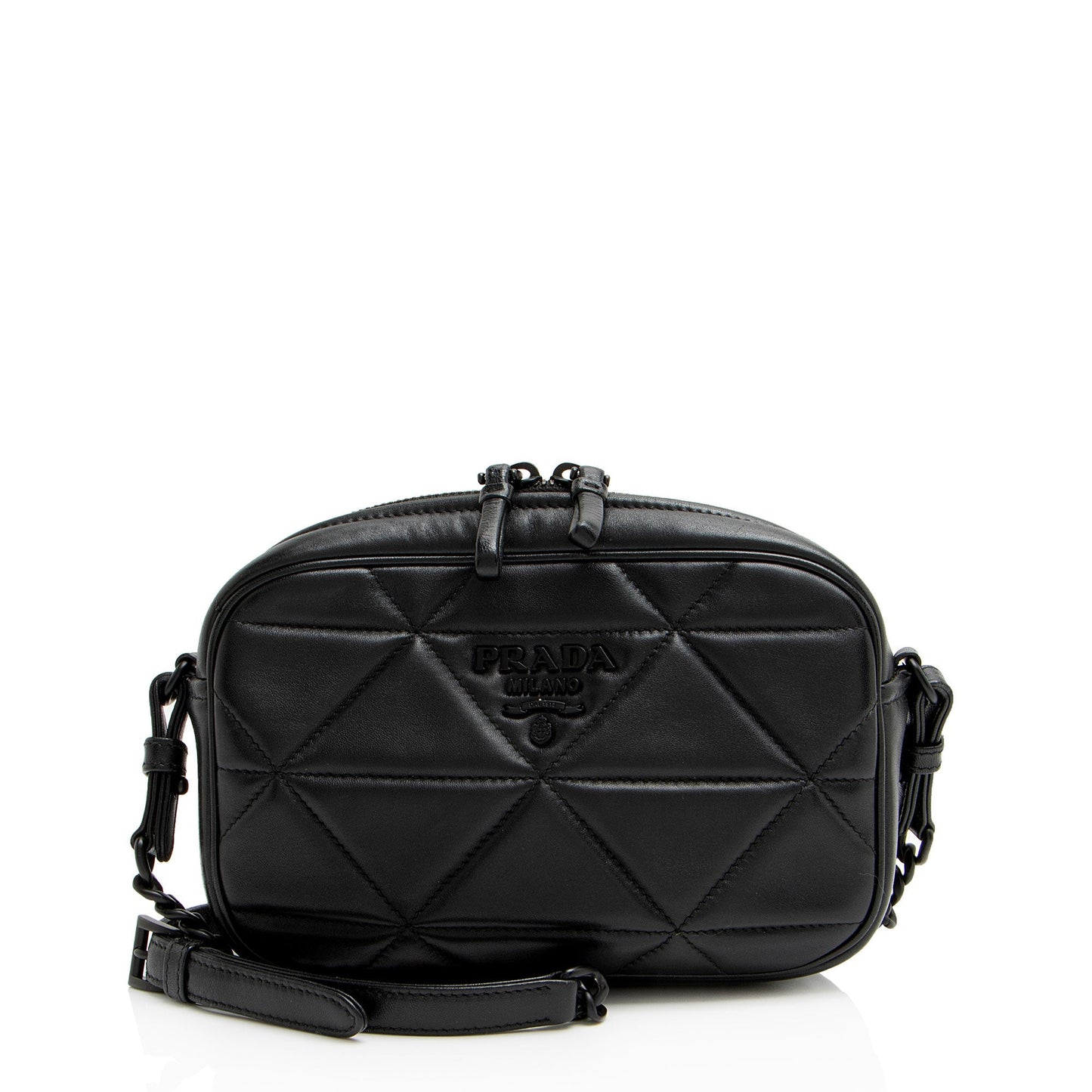 Prada System Nappa Patchwork Camera Bag Leather Crossbody Bag
