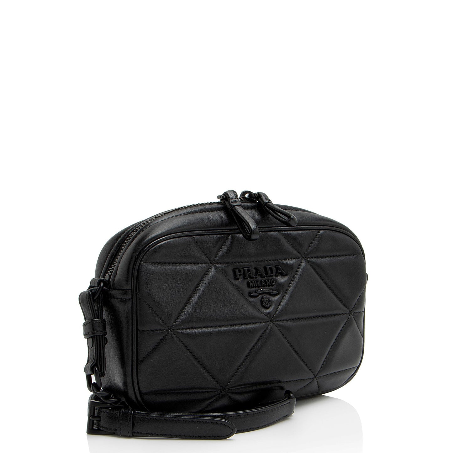 Prada System Nappa Patchwork Camera Bag Leather Crossbody Bag