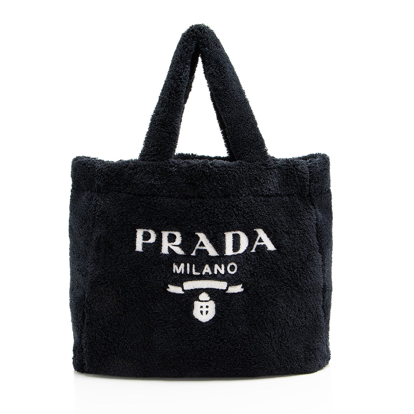 Prada Terry Cloth Tote Shf Ngttos Logo Tote Bag