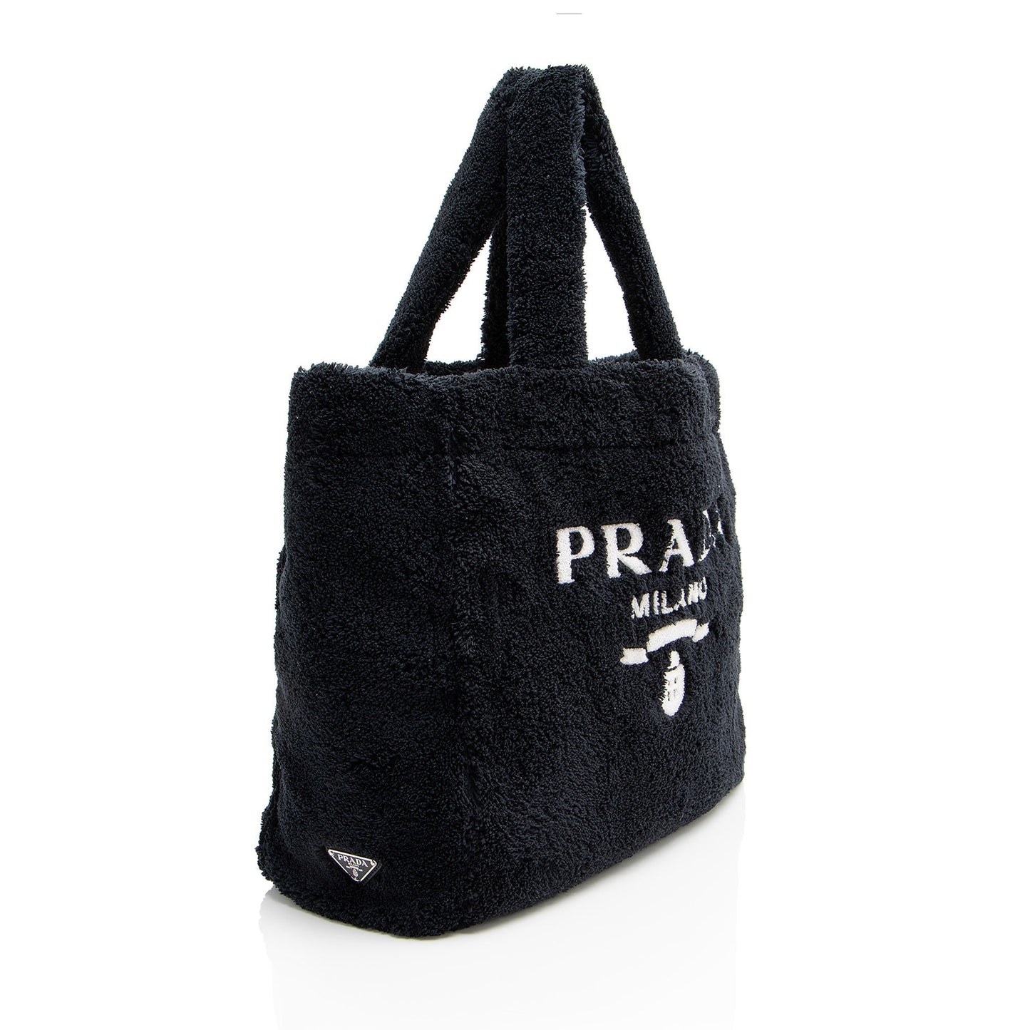 Prada Terry Cloth Tote Shf Ngttos Logo Tote Bag
