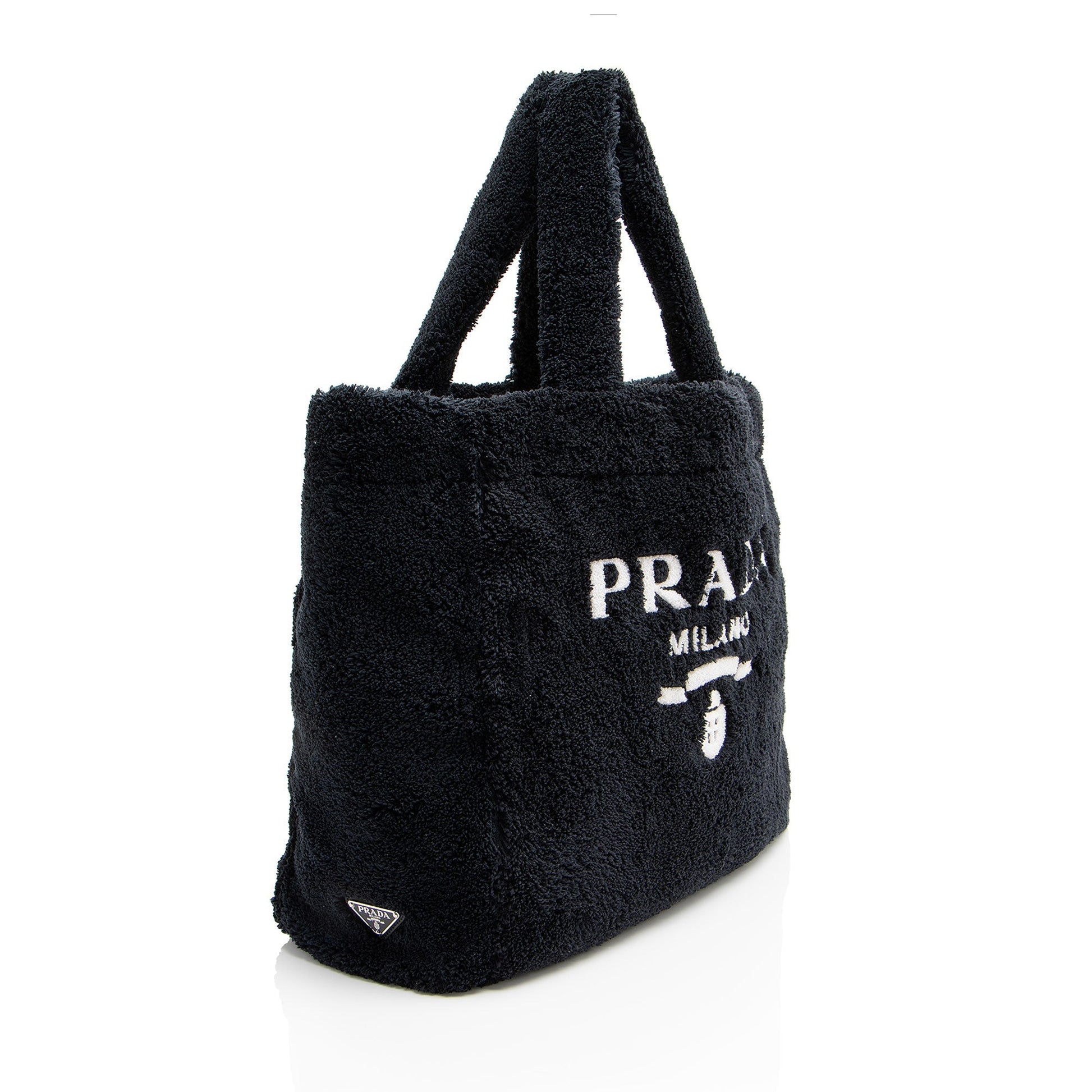 Prada Terry Cloth Tote Shf Ngttos Logo Tote Bag