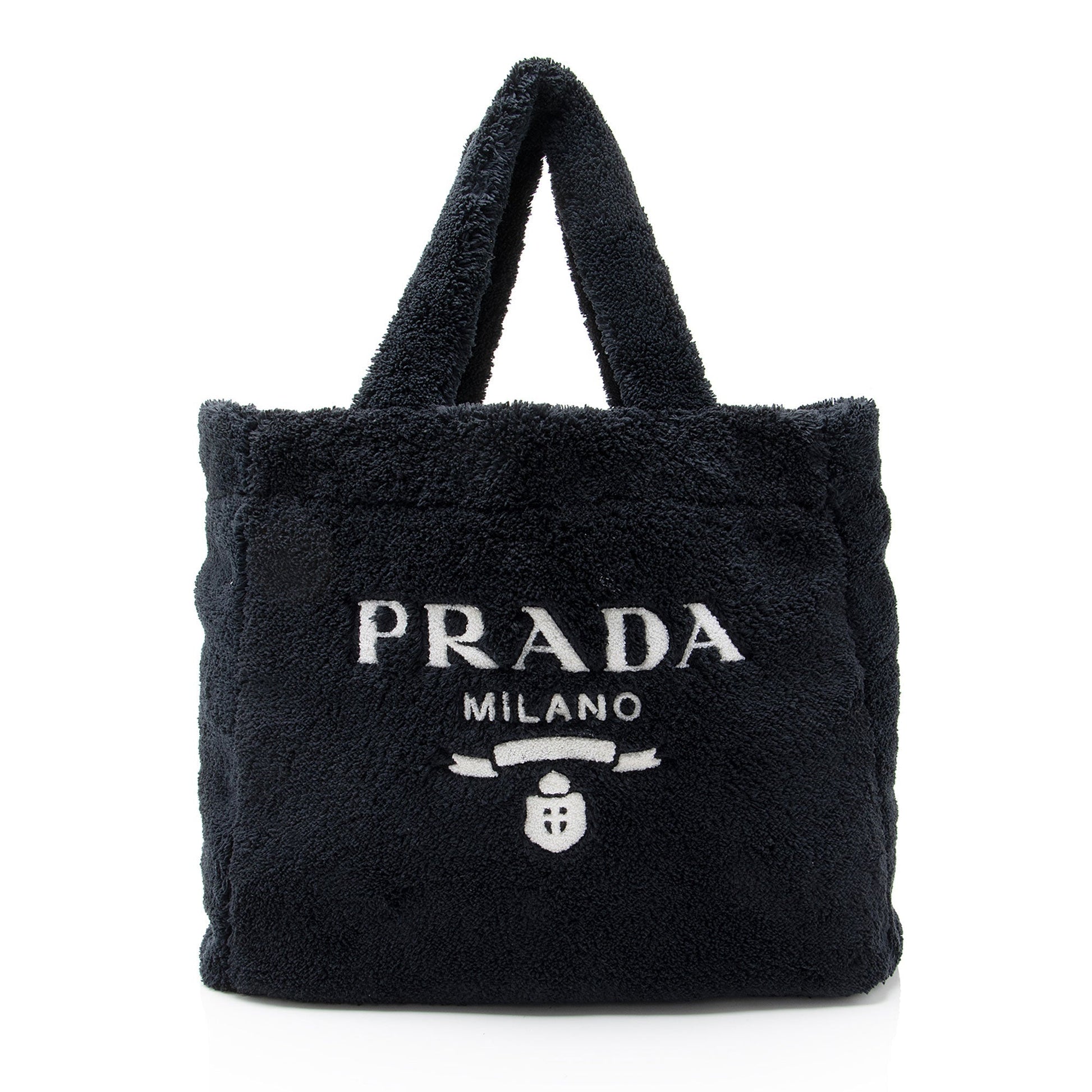 Prada Terry Cloth Tote Logo Tote Bag