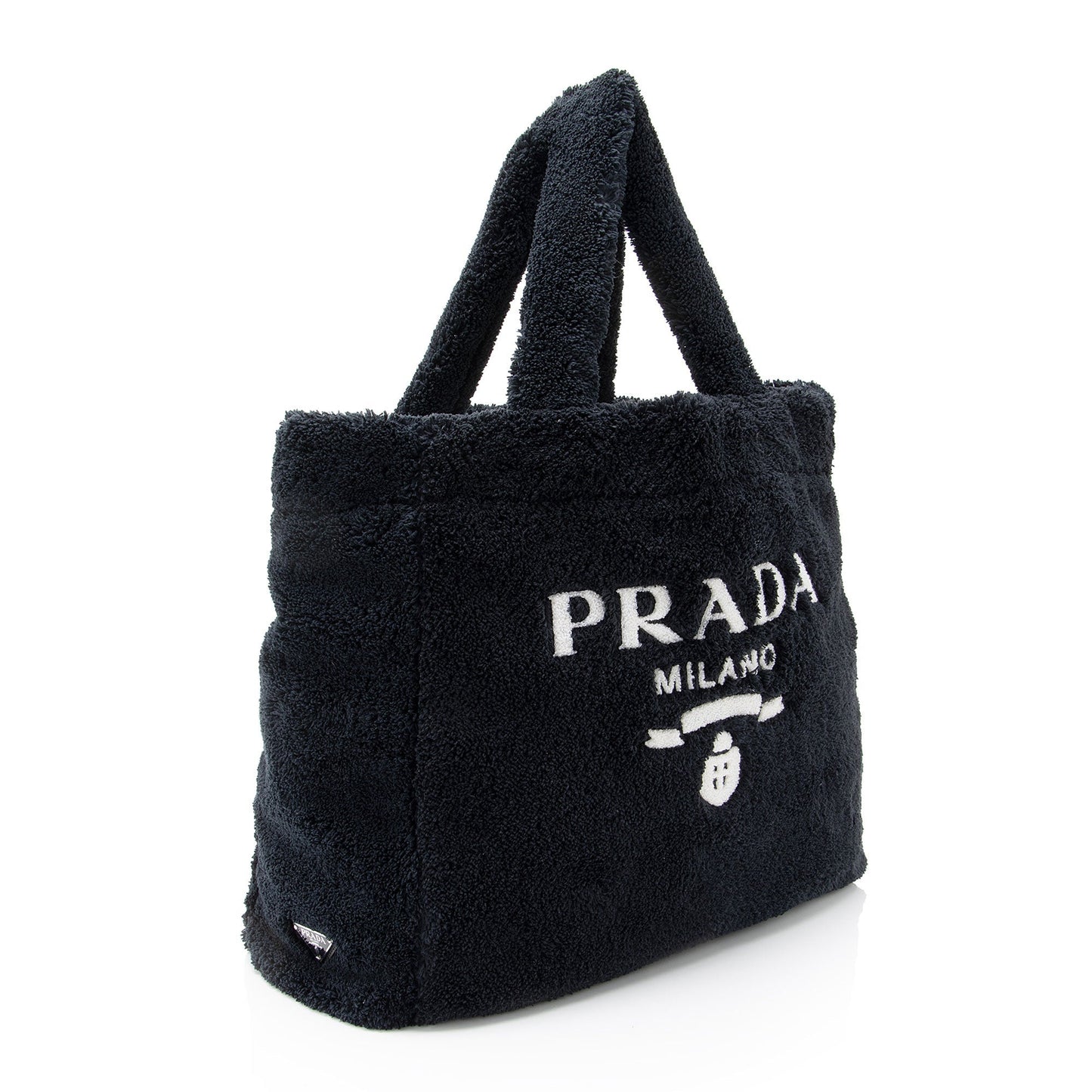 Prada Terry Cloth Tote Logo Tote Bag