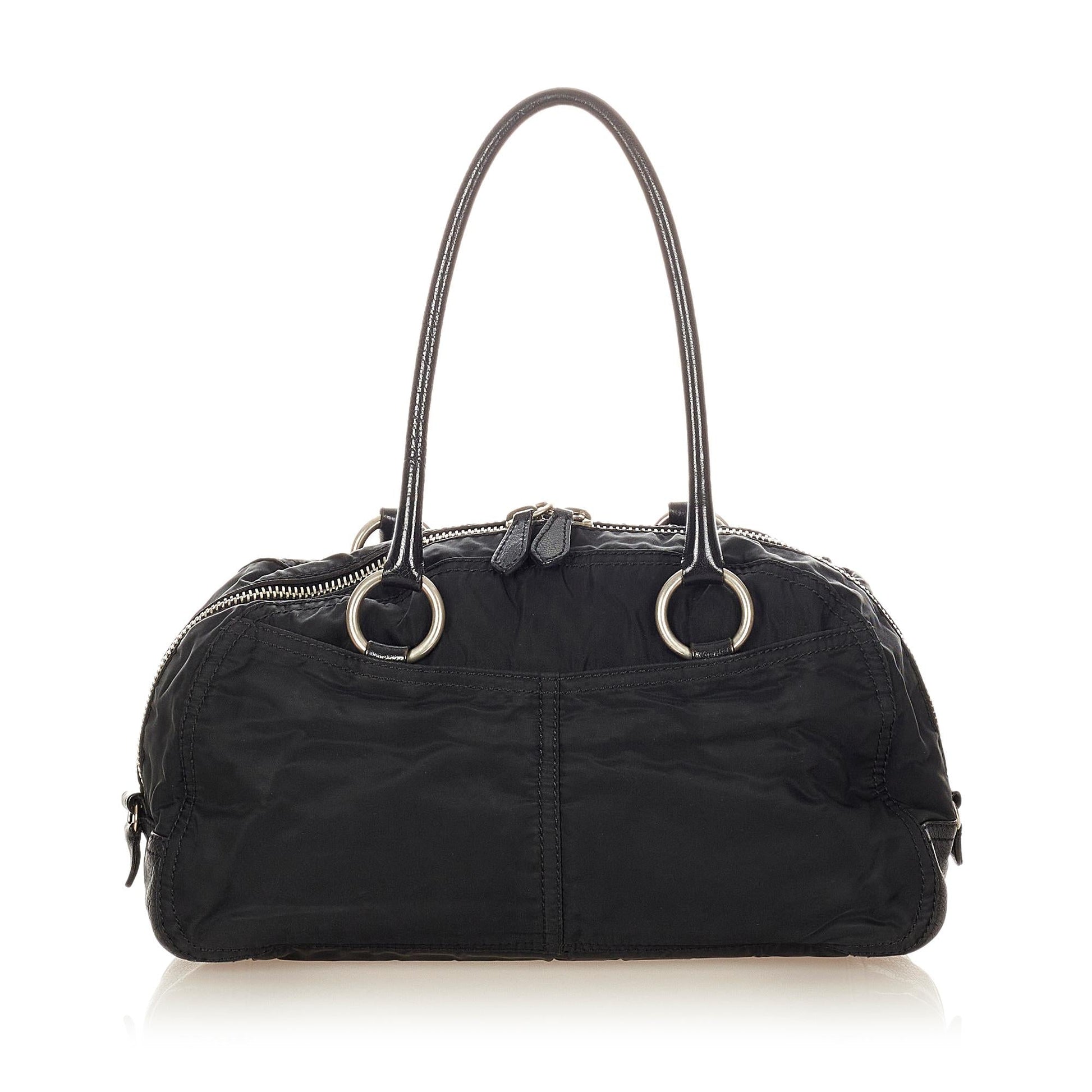 Prada Tessuto Boston Bag Shg Satchel Bag