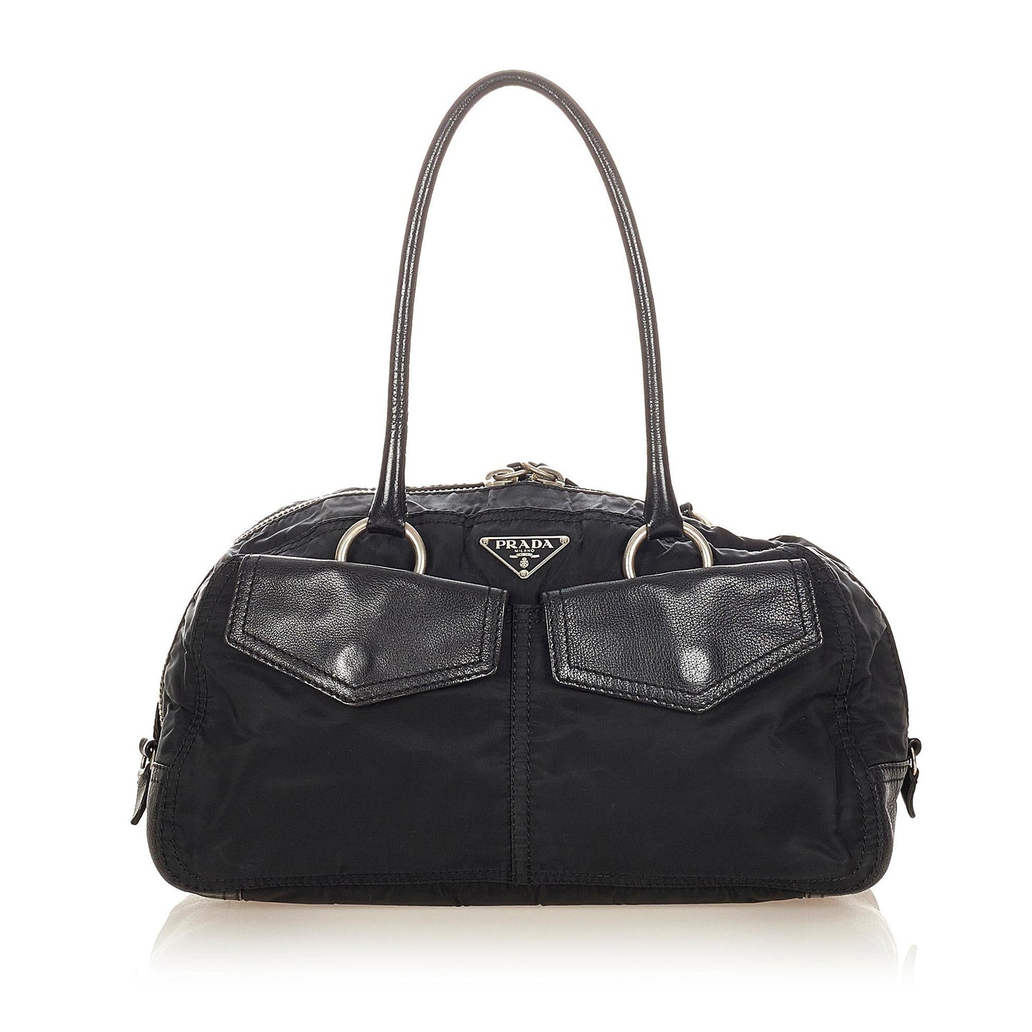 Prada Tessuto Boston Bag Shg Satchel Bag