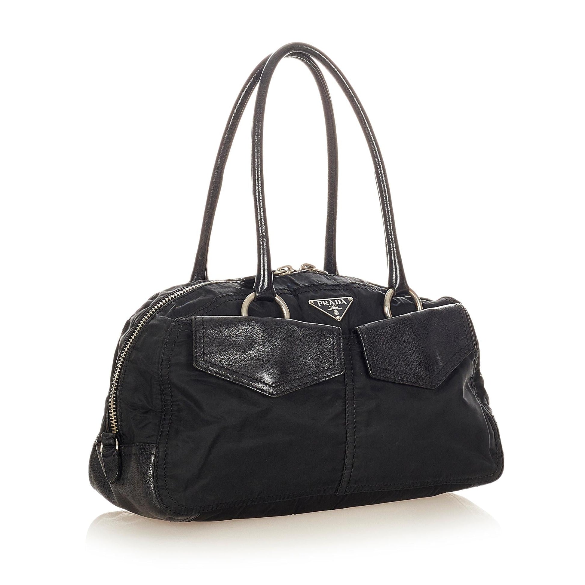 Prada Tessuto Boston Bag Shg Satchel Bag