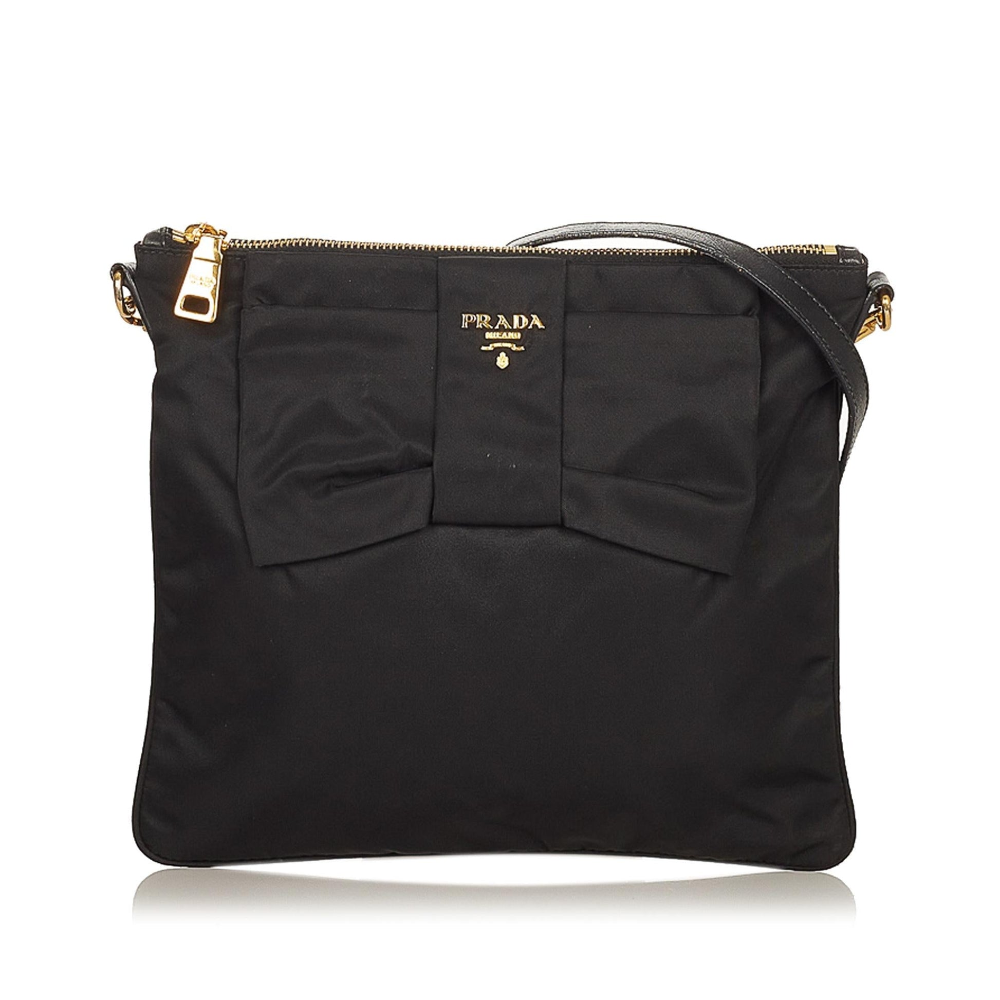 Prada Tessuto Bow Crossbody Bag Shg