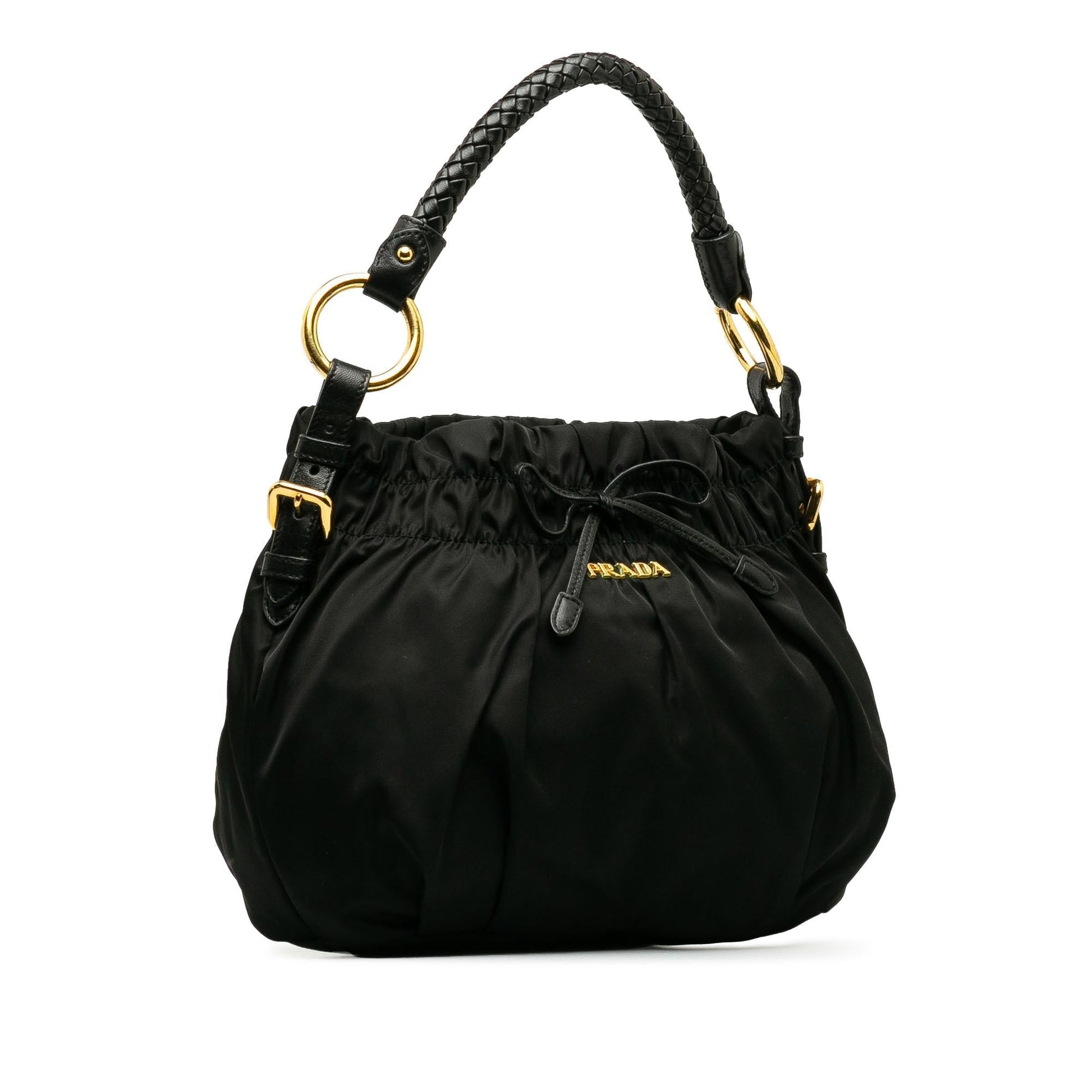 Prada Tessuto Bow Hobo Shg Aydjme Shoulder Bag