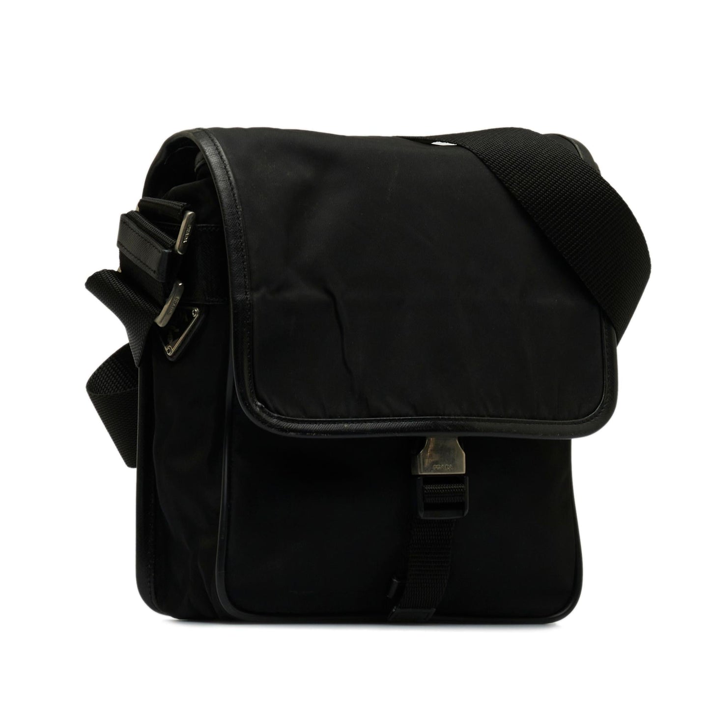 Prada Tessuto Buckle Messenger Bag Crossbody Bag