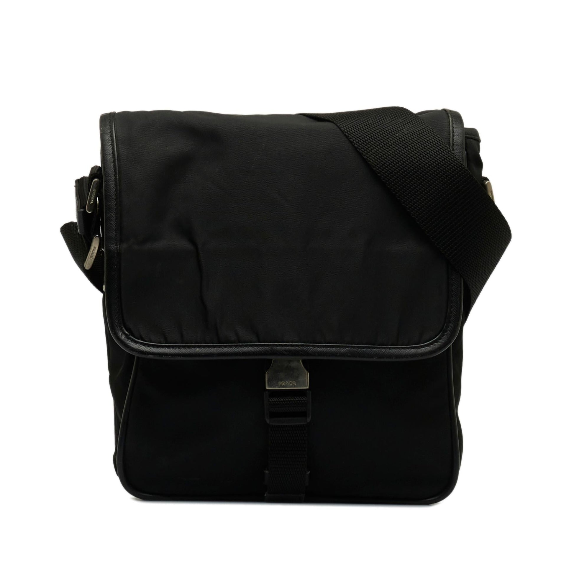 Prada Tessuto Buckle Messenger Bag Crossbody Bag Buckle Messenger Bag