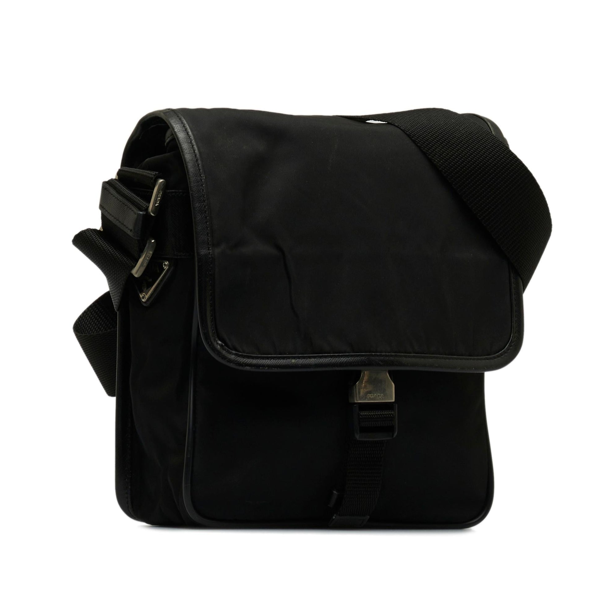 Prada Tessuto Buckle Messenger Bag Crossbody Bag Buckle Messenger Bag