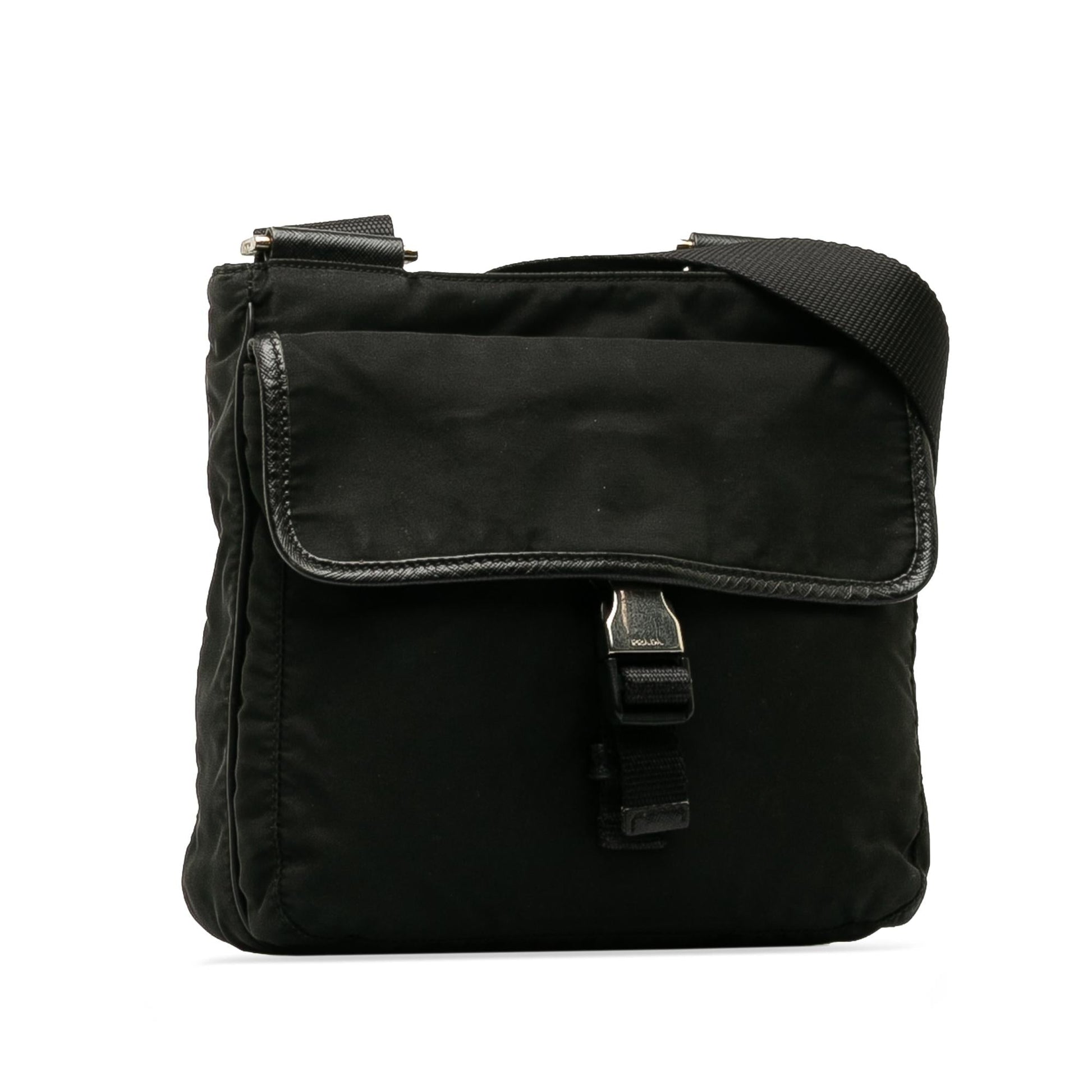 Prada Tessuto Buckle Messenger Bag Crossbody Bag Messenger Bag 1