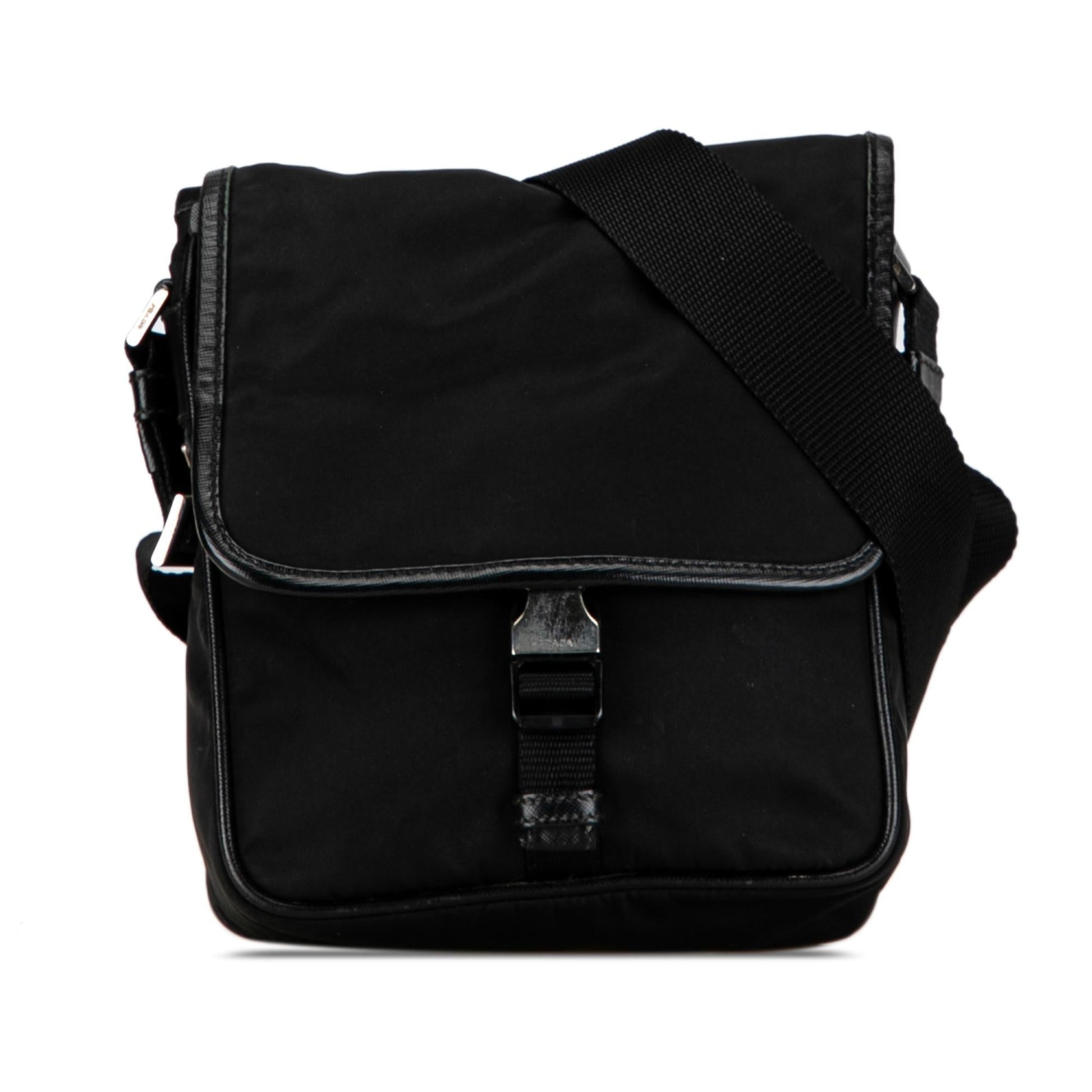 Prada Tessuto Buckle Messenger Bag Crossbody Bag Messenger Bag 4