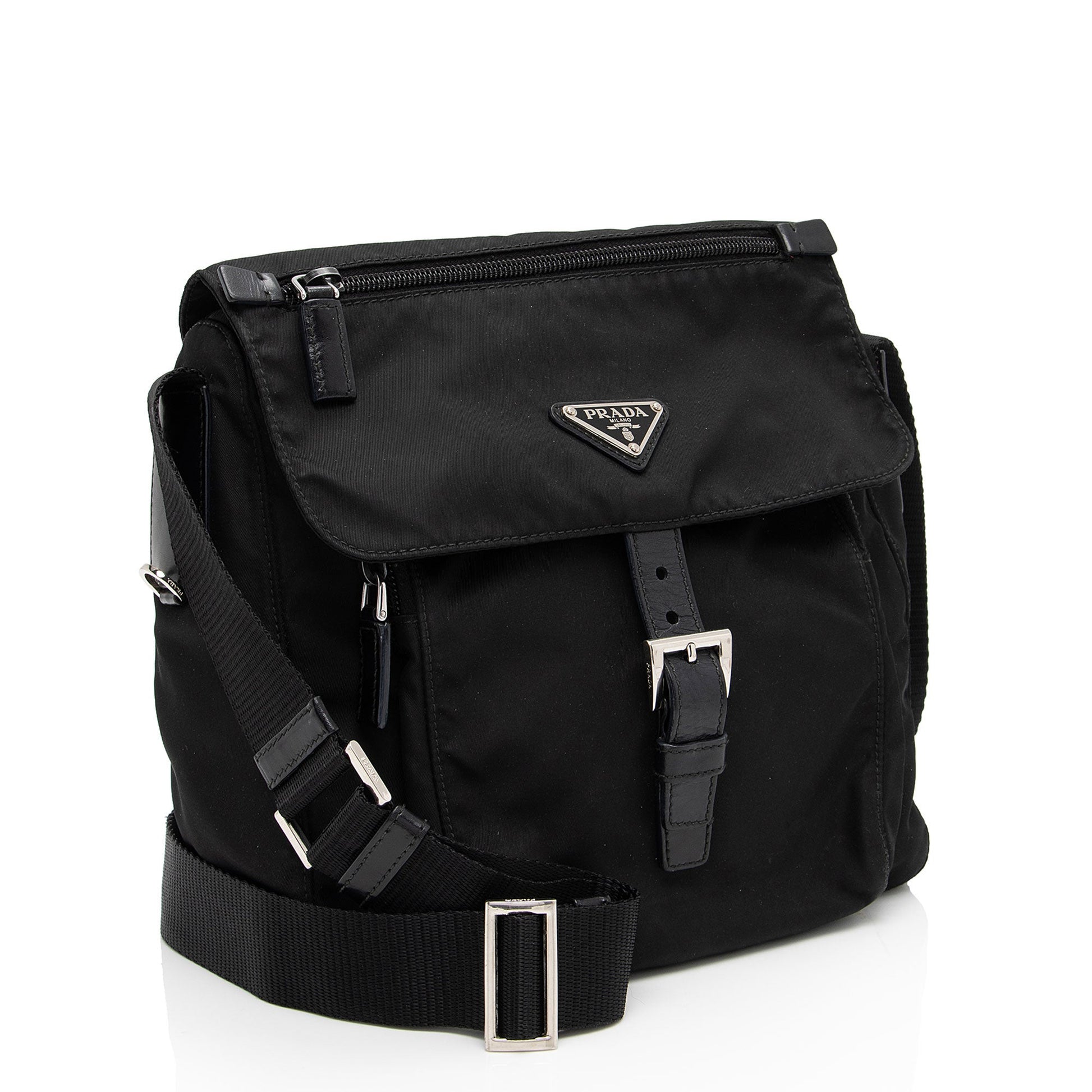 Prada Tessuto Buckle Messenger Shf Zelqhi Shoulder Bag