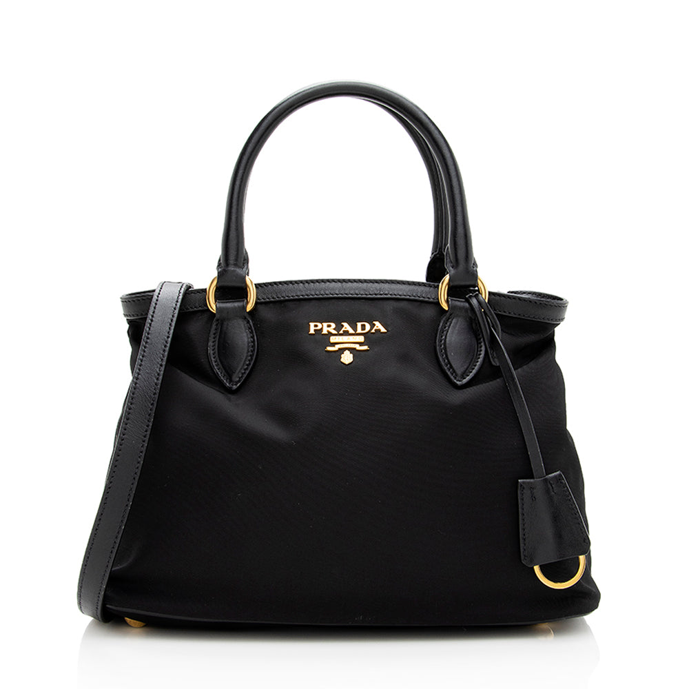 Prada Tessuto Calf Convertible Tote Shf Leather Calf Leather Tote Bag