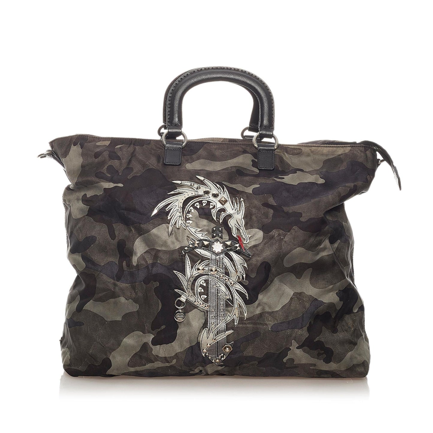 Prada Tessuto Camouflage Dragon Satchel Shg Satchel Bag