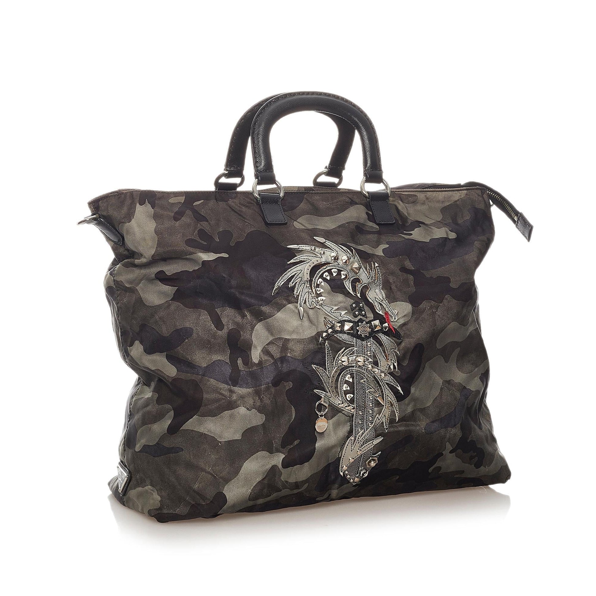 Prada Tessuto Camouflage Dragon Satchel Shg Satchel Bag