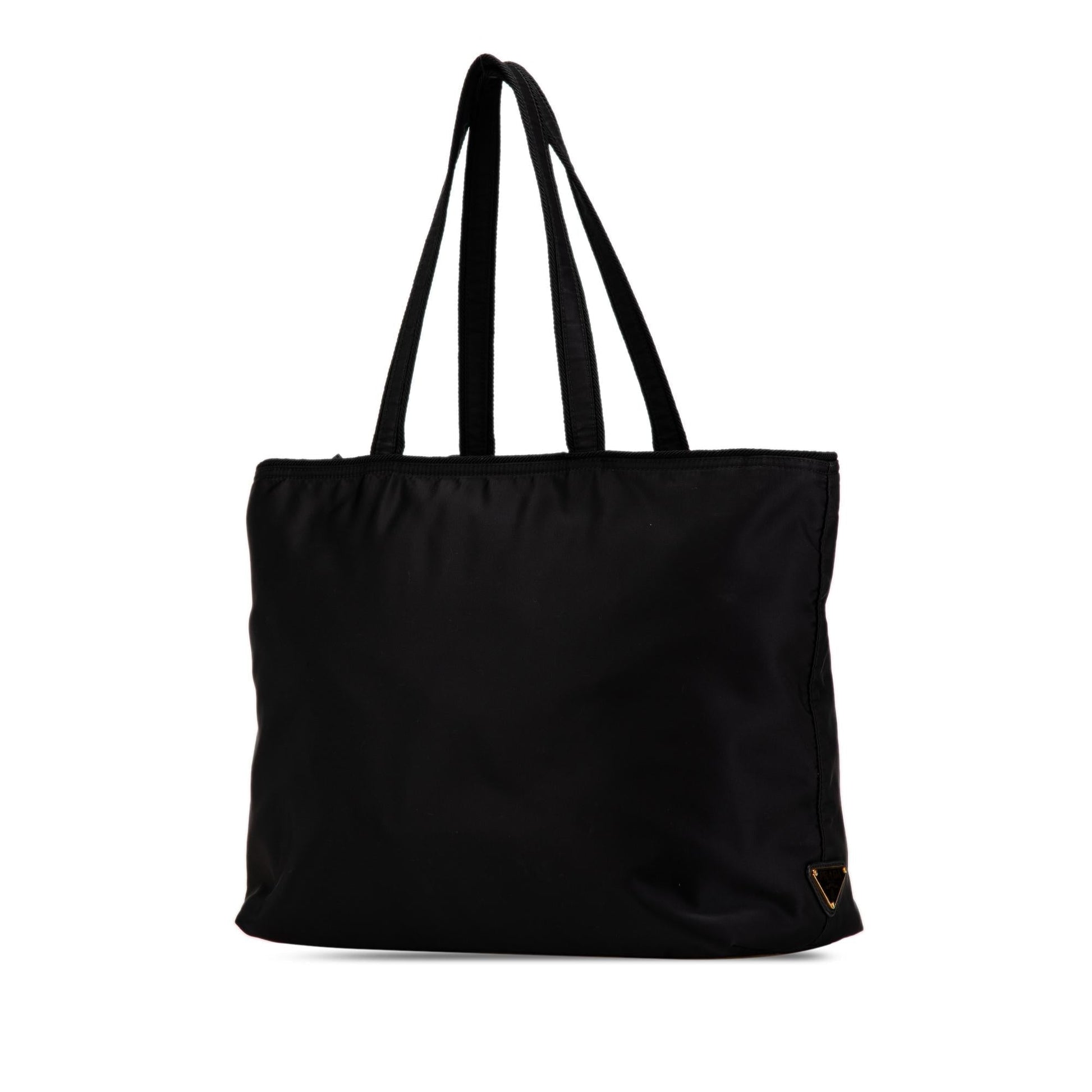 Prada Tessuto Canapa Bow Tote Logo Tote Bag