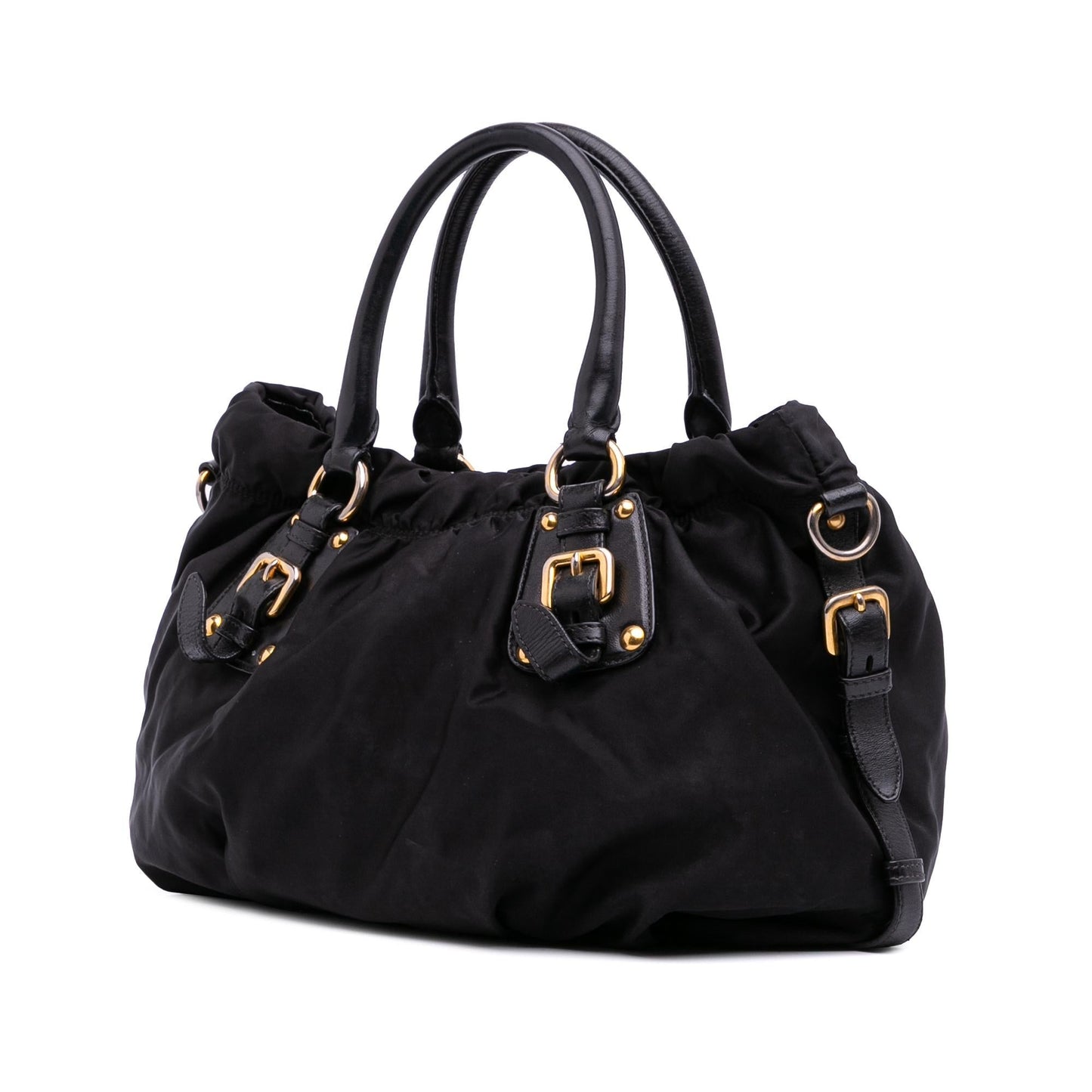 Prada Tessuto Canapa Satchel Logo Satchel Bag