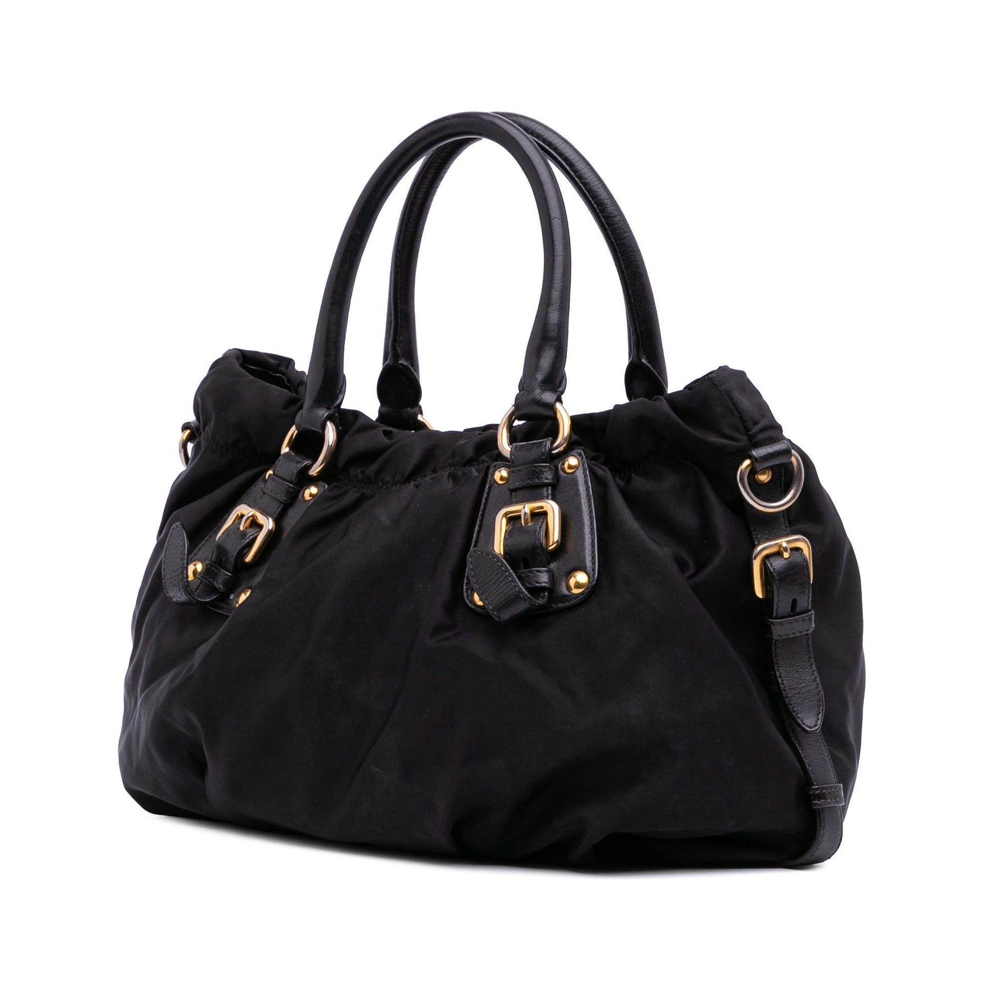 Prada Tessuto Canapa Satchel Logo Satchel Bag