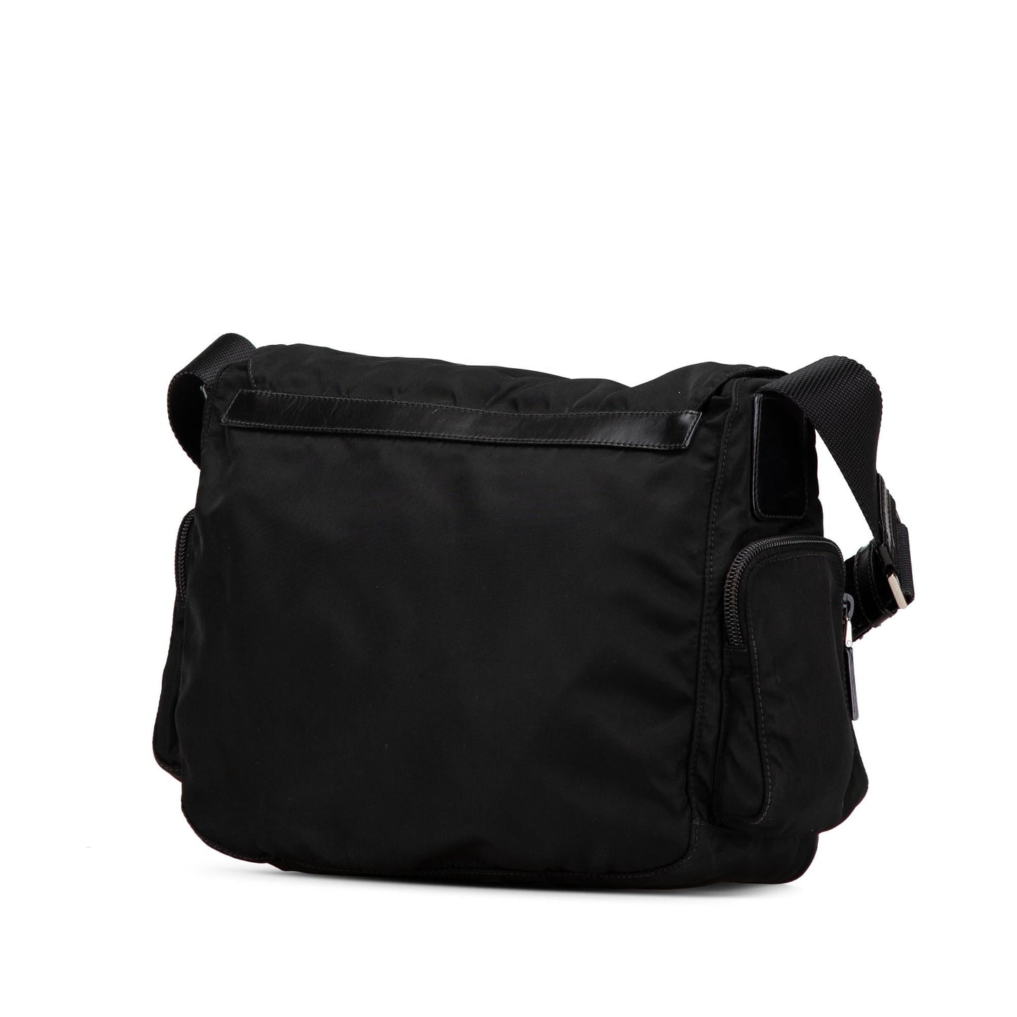 Prada Tessuto Double Buckle Messenger Bag Crossbody Bag