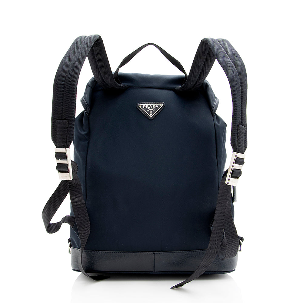 Prada Tessuto Double Pocket Drawstring Backpack Shf Shoulder Bag Backpack Shf 18895